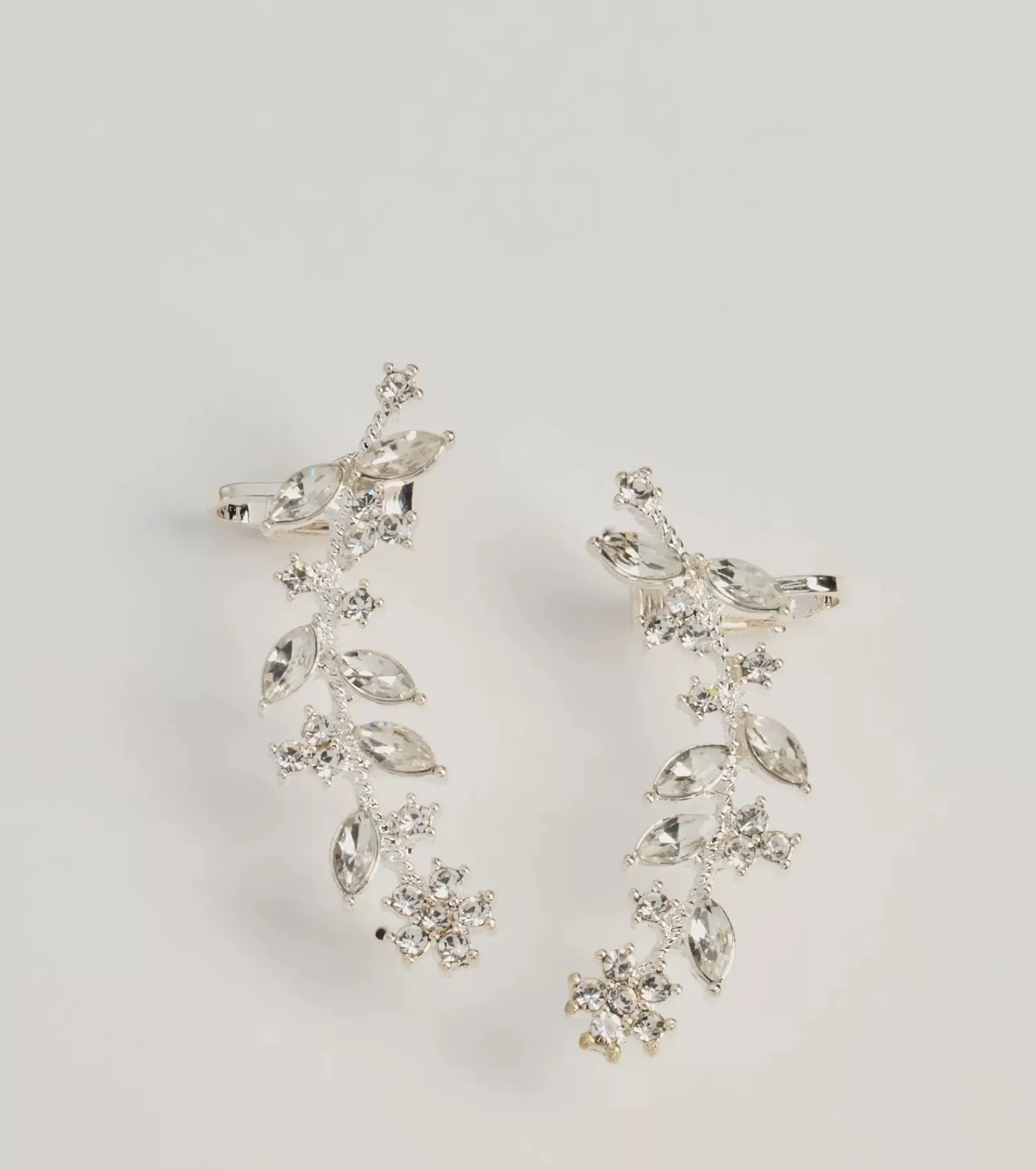 Windsor Earrings | All Accessories*A Touch Of Luxe Rhinestone Leaf Ear Crawler Earrings