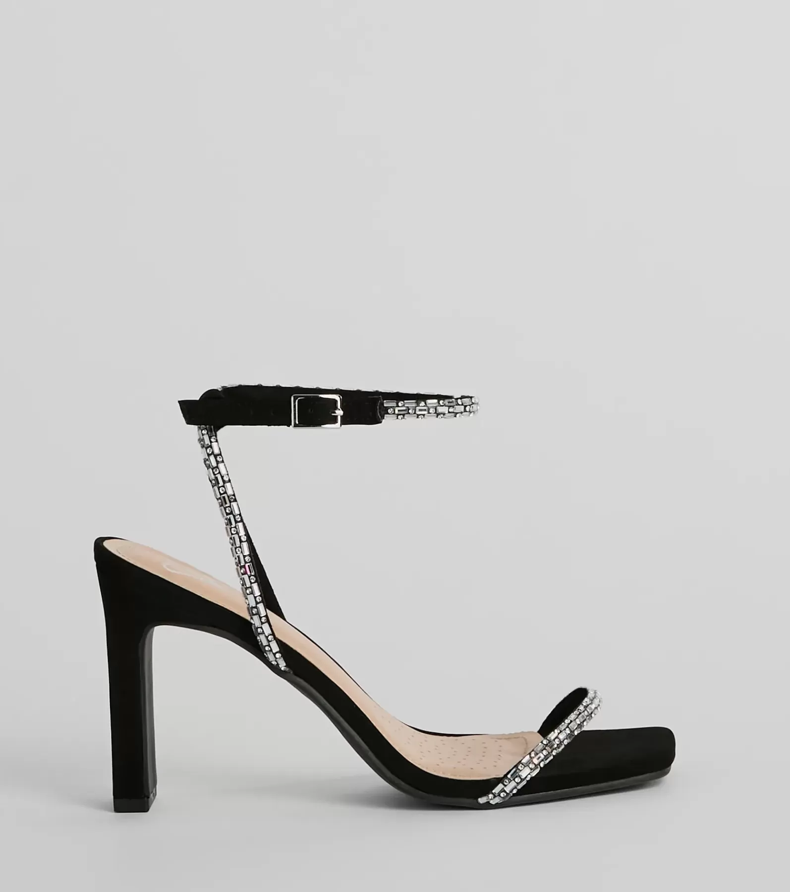 Windsor High Heels | Sandals*Absolute Diva Baguette Rhinestone Block Heels