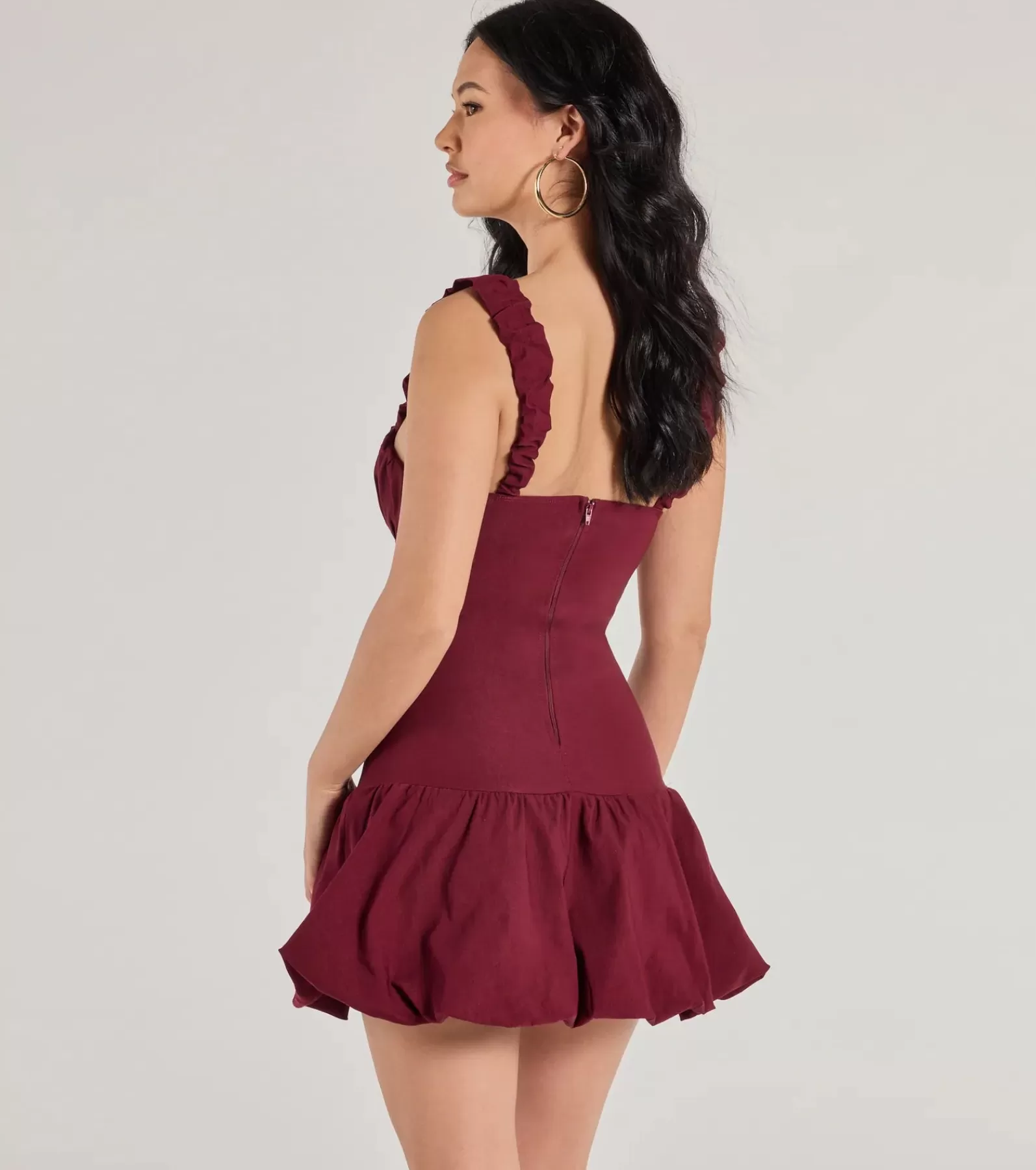 Windsor Mini Holiday Dresses | Holiday Party Outfits*Adorable Aura Drop Waist Bubble Hem Skater Dress