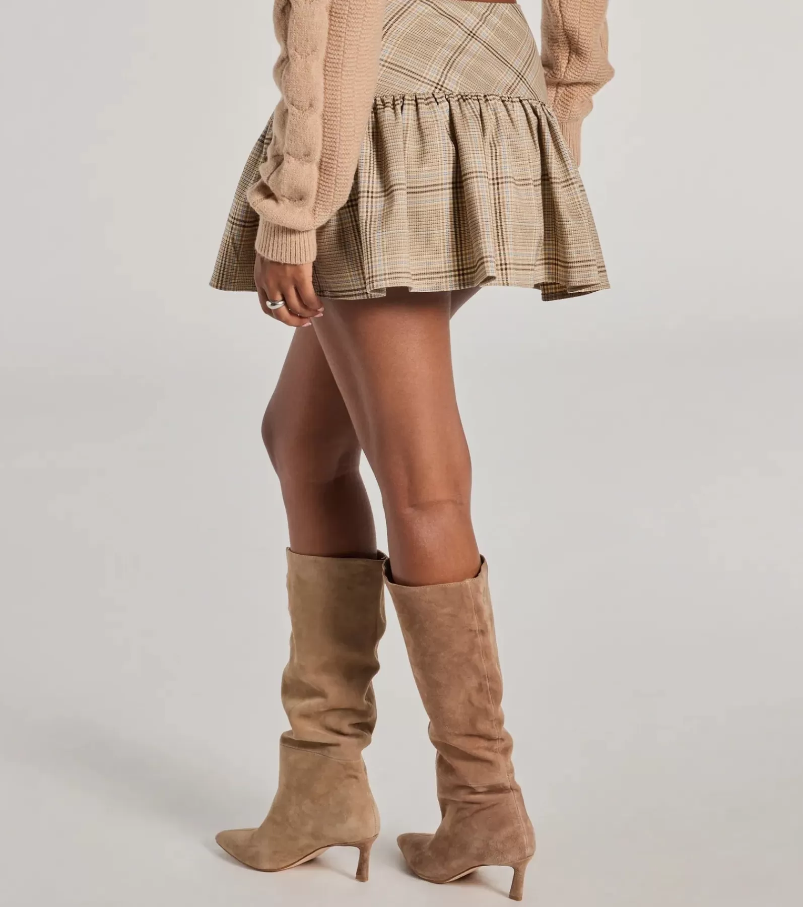 Windsor Shorts | Mini Skirts*Adorable Flair Plaid Pleated Drop Waist Mini Skort