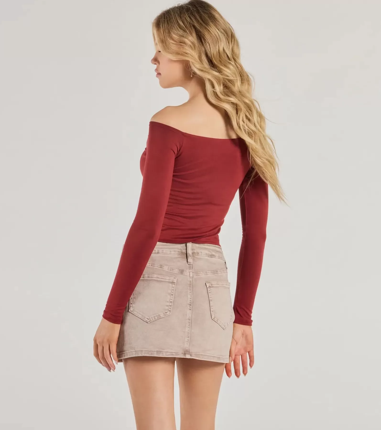 Windsor Off The Shoulder Tops | Tie Front Tops*Adorable Flirt Off-The-Shoulder Knit Top