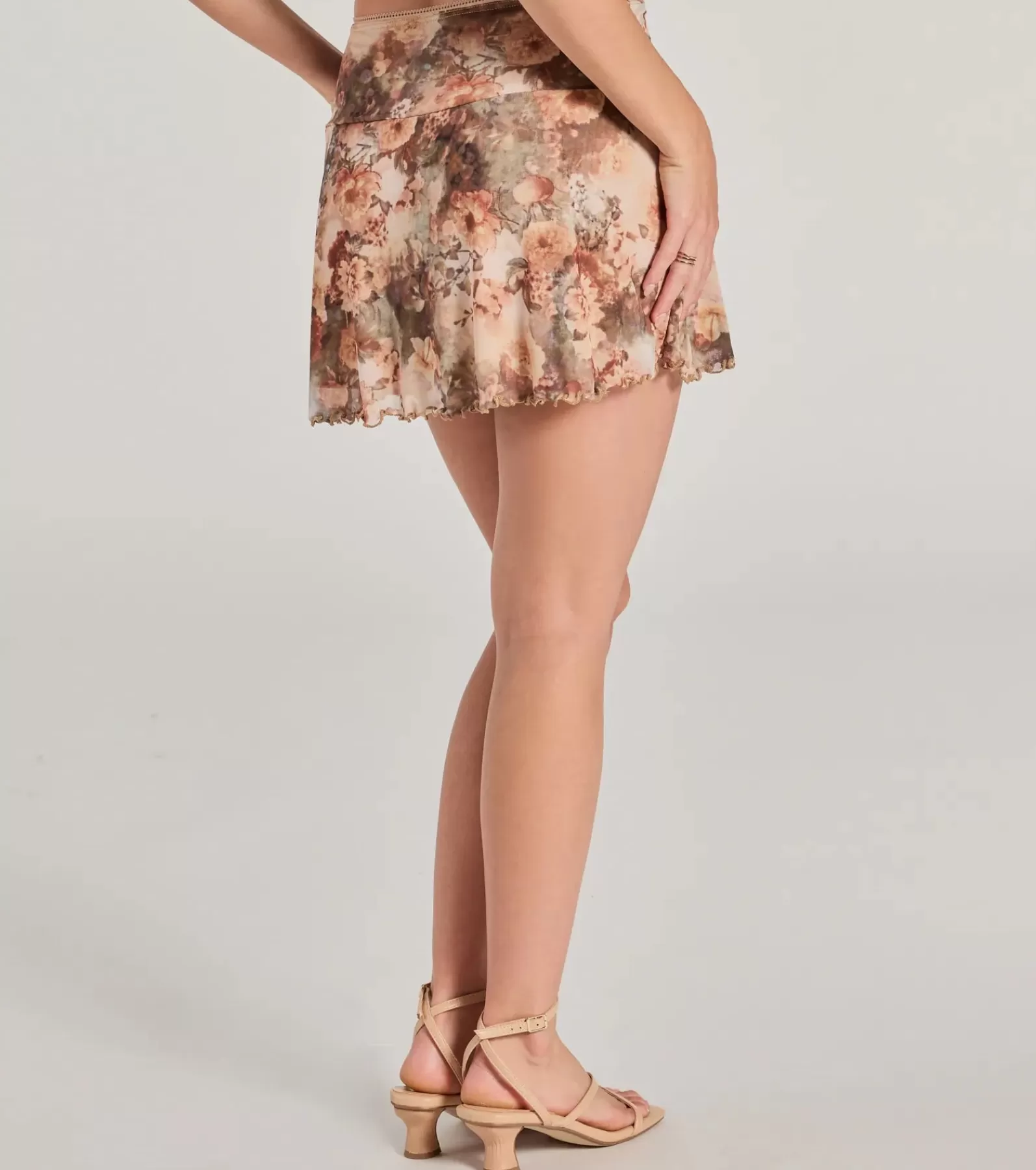 Windsor Mini Skirts | Skirts & Skorts*Adorable In Floral Mesh Drop Waist Mini Skirt