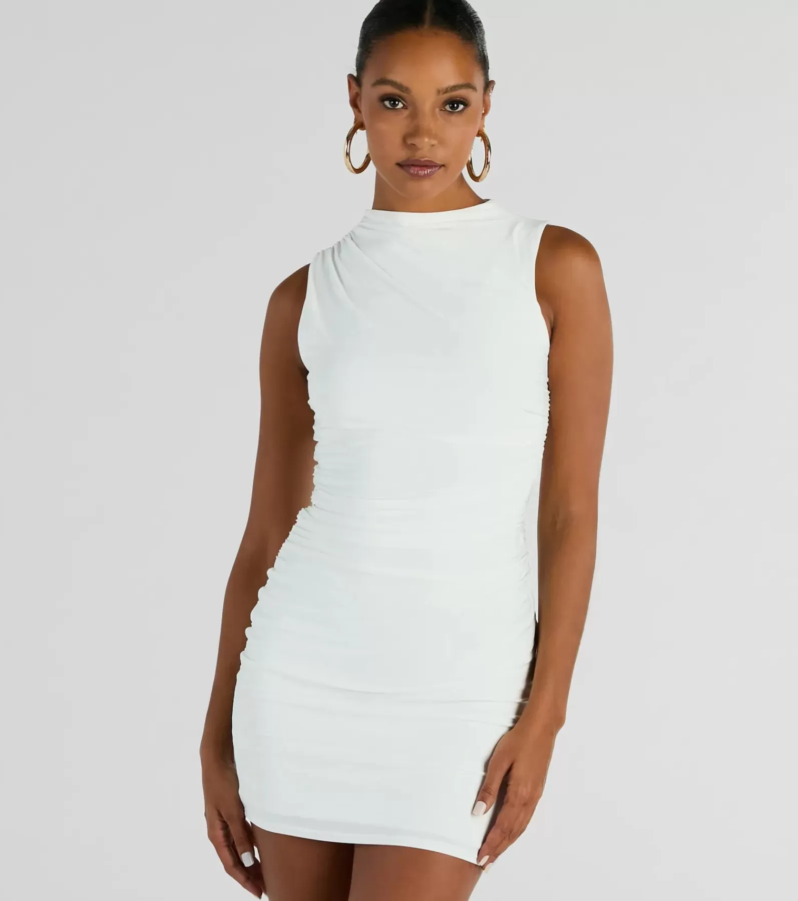 Windsor Rehearsal | Bridal Shower*Ahead Of The Curve Crew Neck Bodycon Mini Dress