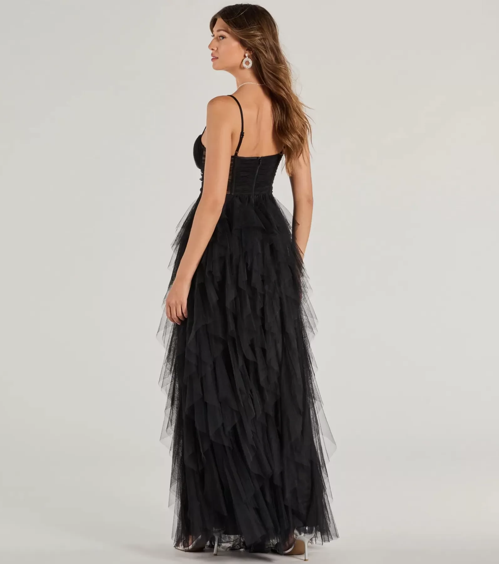 Windsor Long Dresses | Formal Dresses*Aletta Long Sleeveless Ruffled A-Line Dress