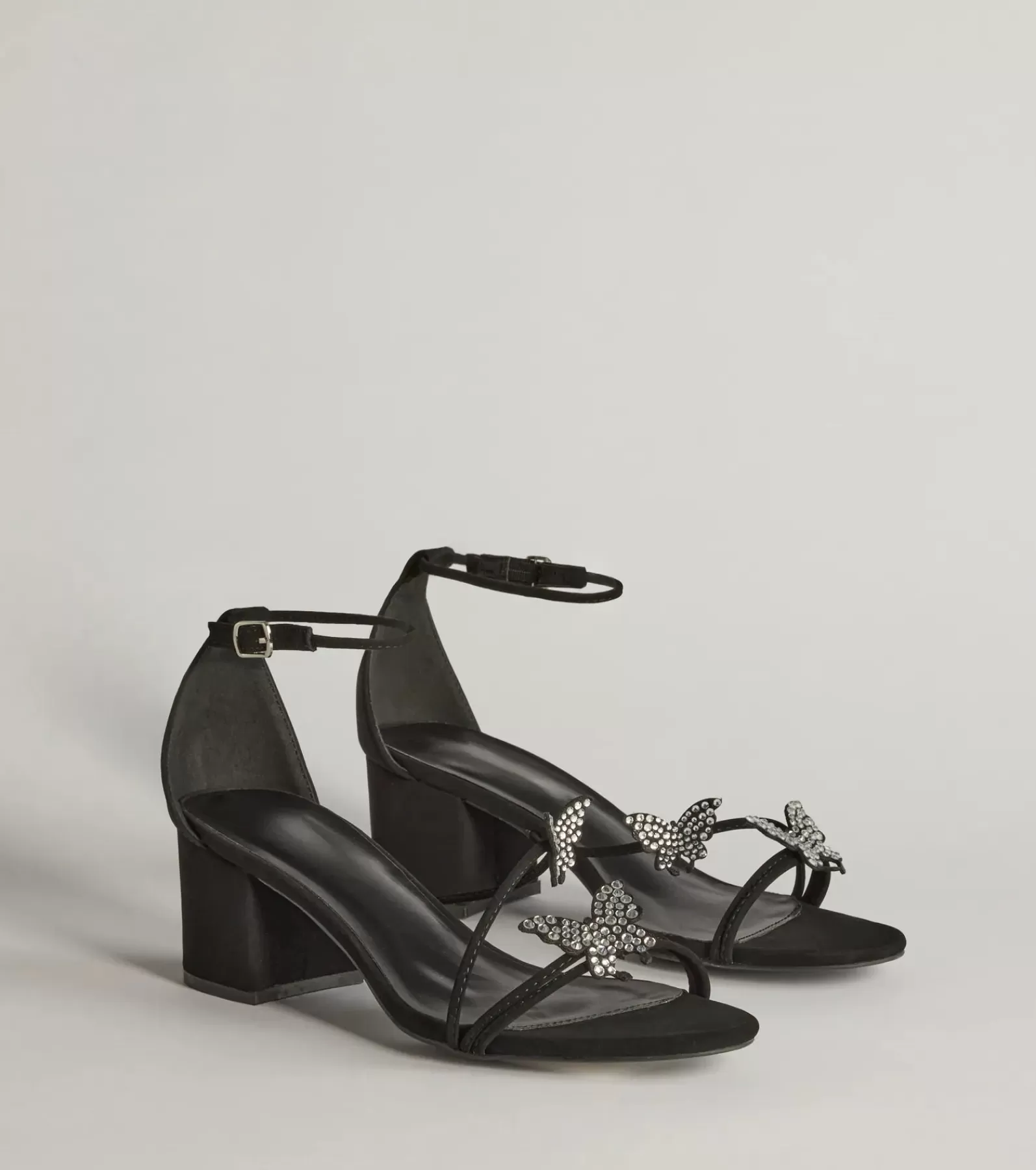 Windsor Sandals | Heels*All The Feels Studded Butterfly Block Heels