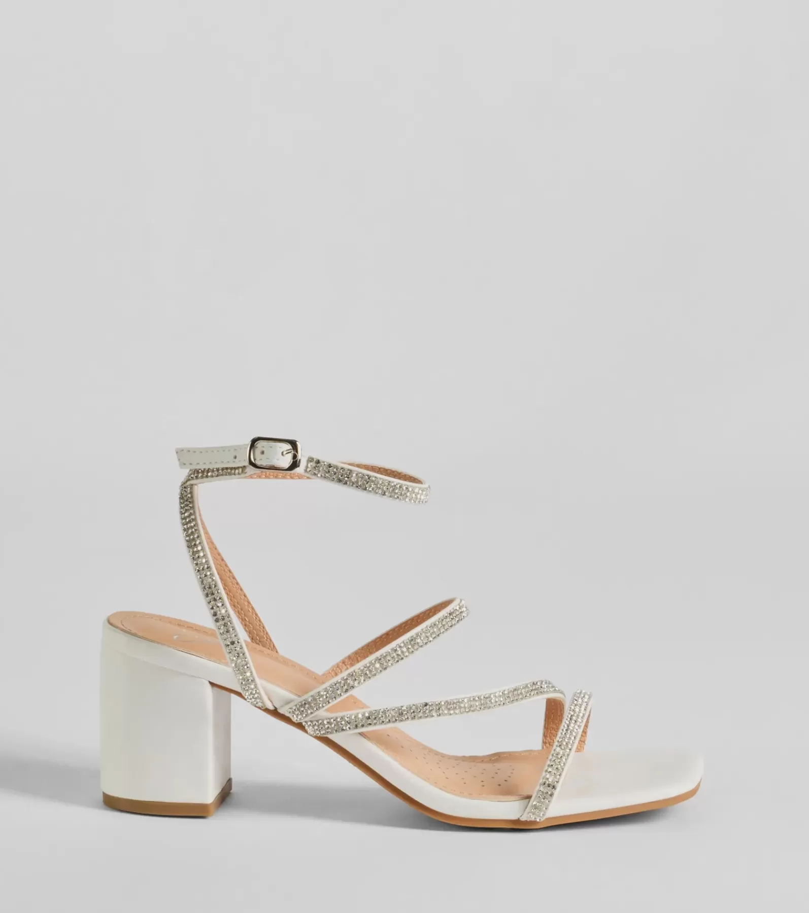 Windsor High Heels | Sandals*Alluring Glamour Rhinestone Strappy Block Heels