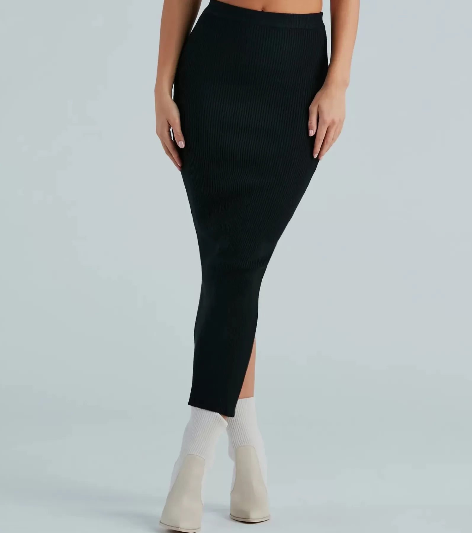 Windsor Black Skirts | Skirts & Skorts*Another Slay Sweater Knit Maxi Skirt