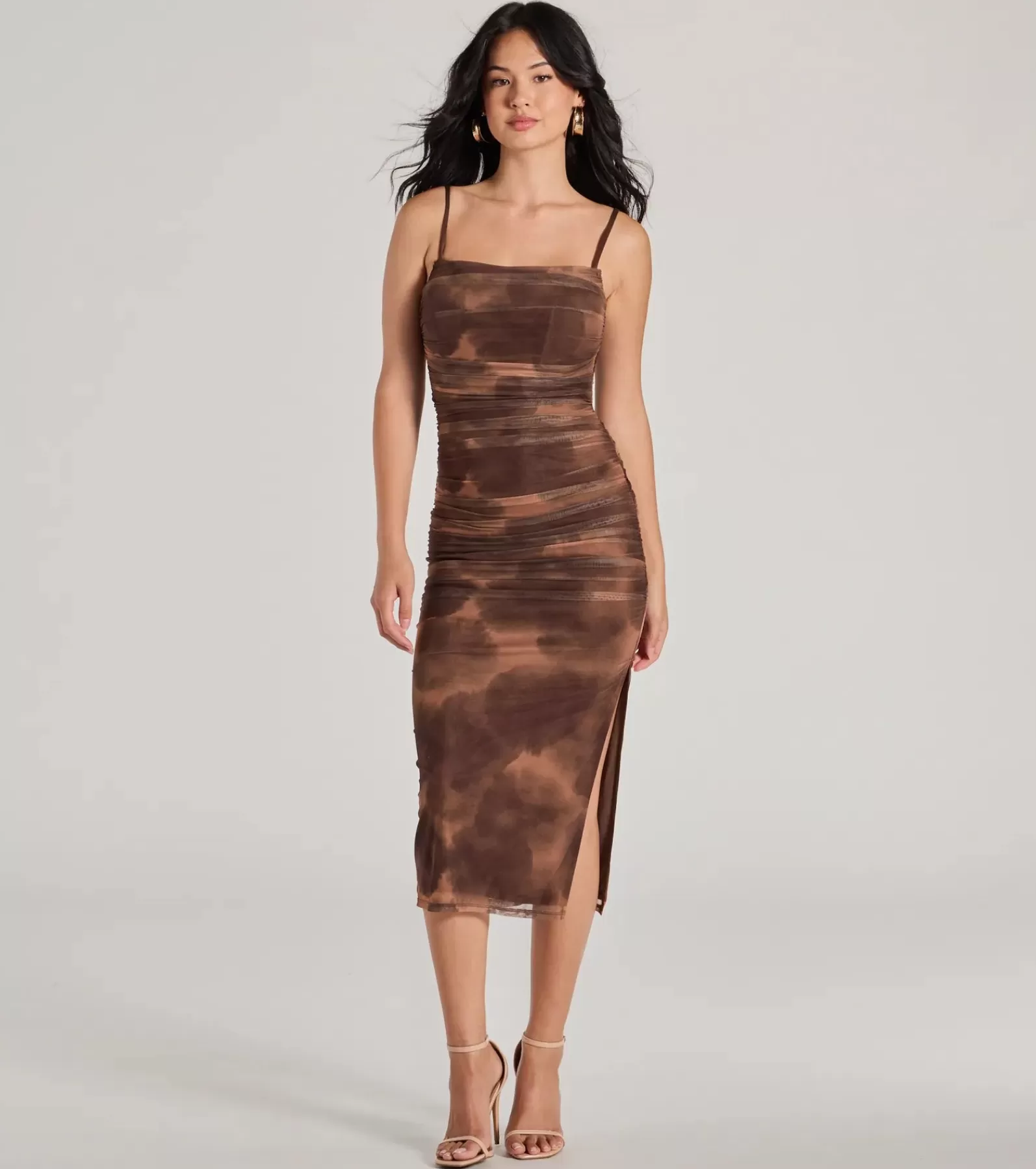 Windsor Wedding Outfits | Midi Dresses*Artsy Charm Corset Abstract Bodycon Midi Dress