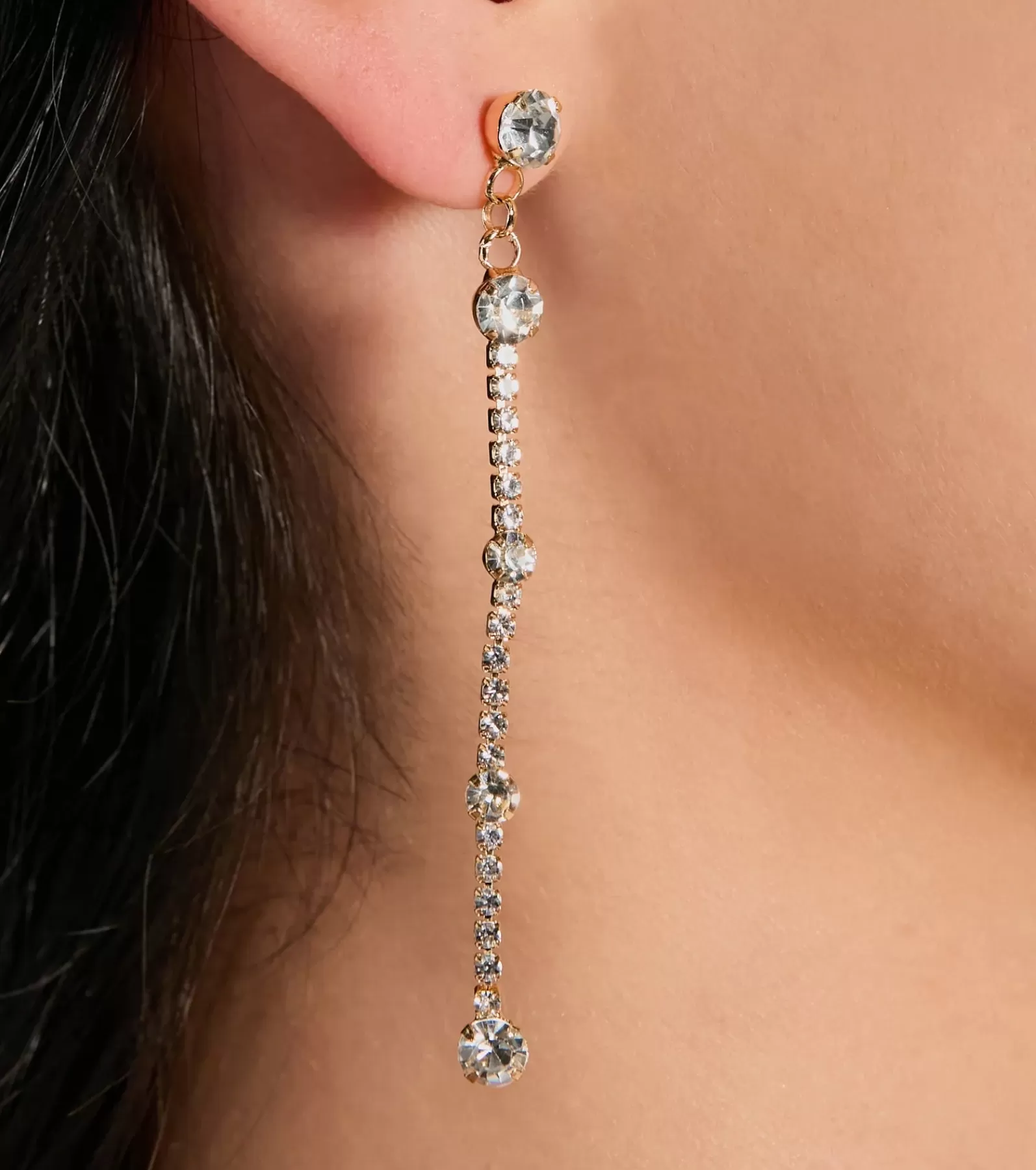 Windsor Earrings | Accessories*Beauty Perfection Linear Rhinestone Earrings