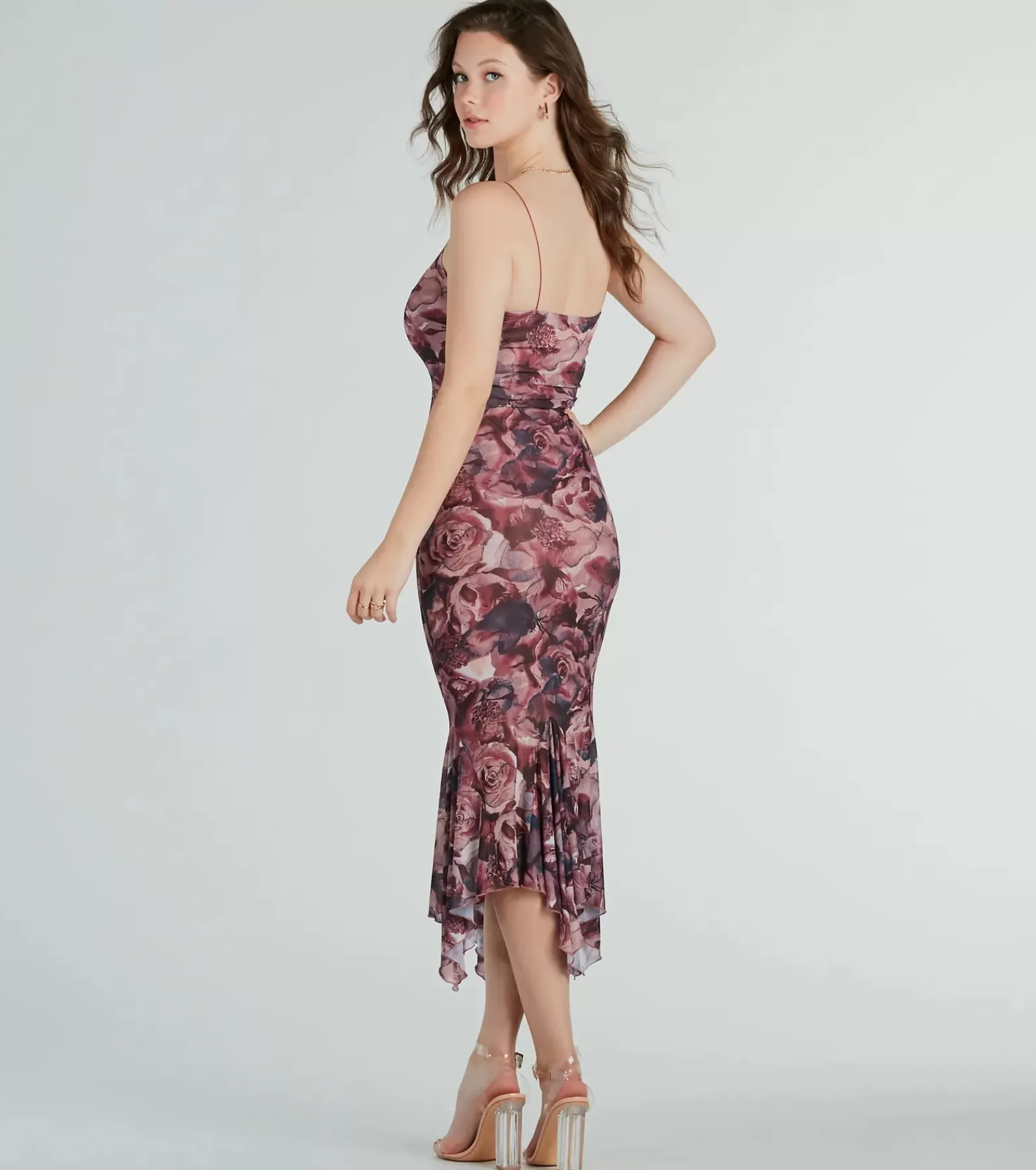 Windsor Bridal Shower | Country Wedding Guest Dresses*Bloom With A View Floral Ruffle Midi Dress