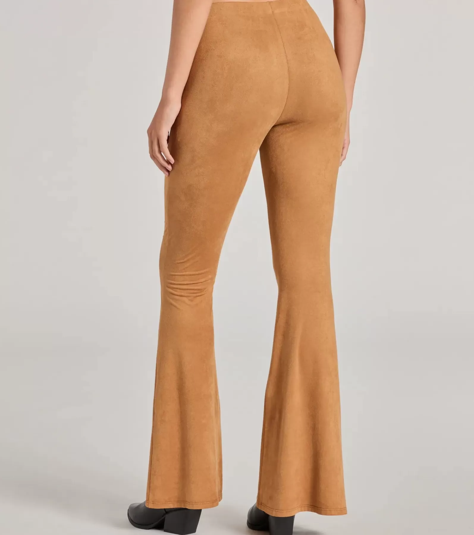 Windsor Faux Leather & Suede Bottoms | Flare Pants*Bohemian Babe Lace-Up Faux Suede Flare Pants