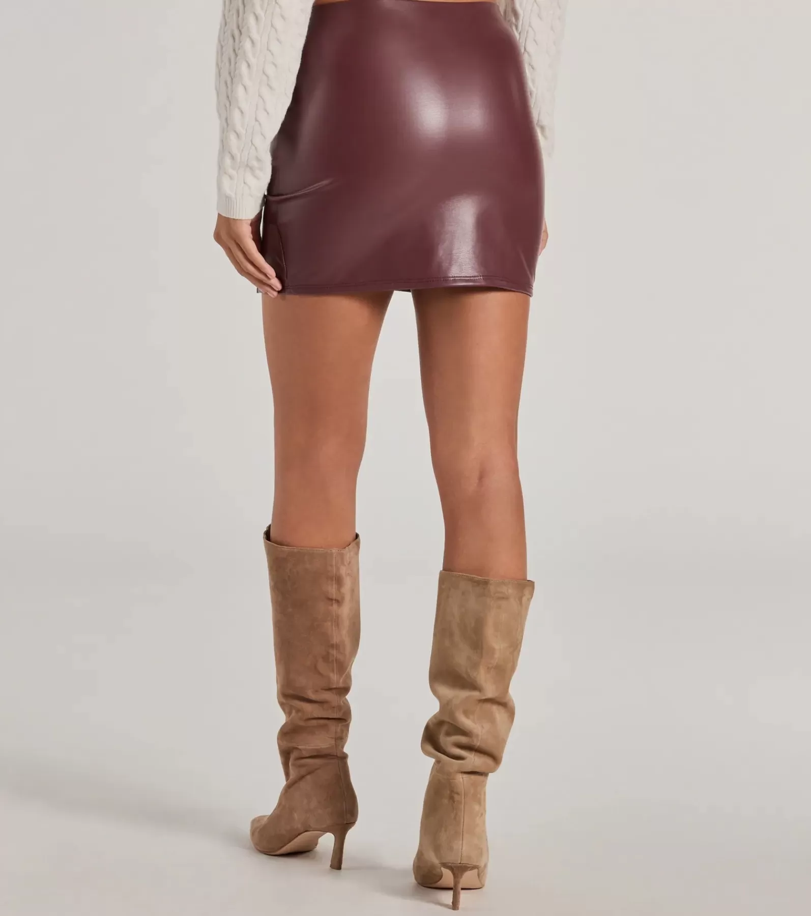 Windsor Faux Leather & Suede Bottoms | Mini Skirts*Bold Allure Faux Leather Mini Skirt