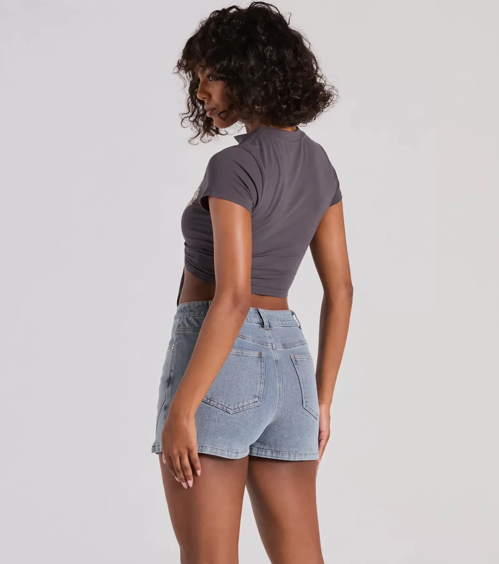 Windsor Tie Front Tops | Graphic Tees*Born To Ride Short Sleeve Tie Front Graphic Tee