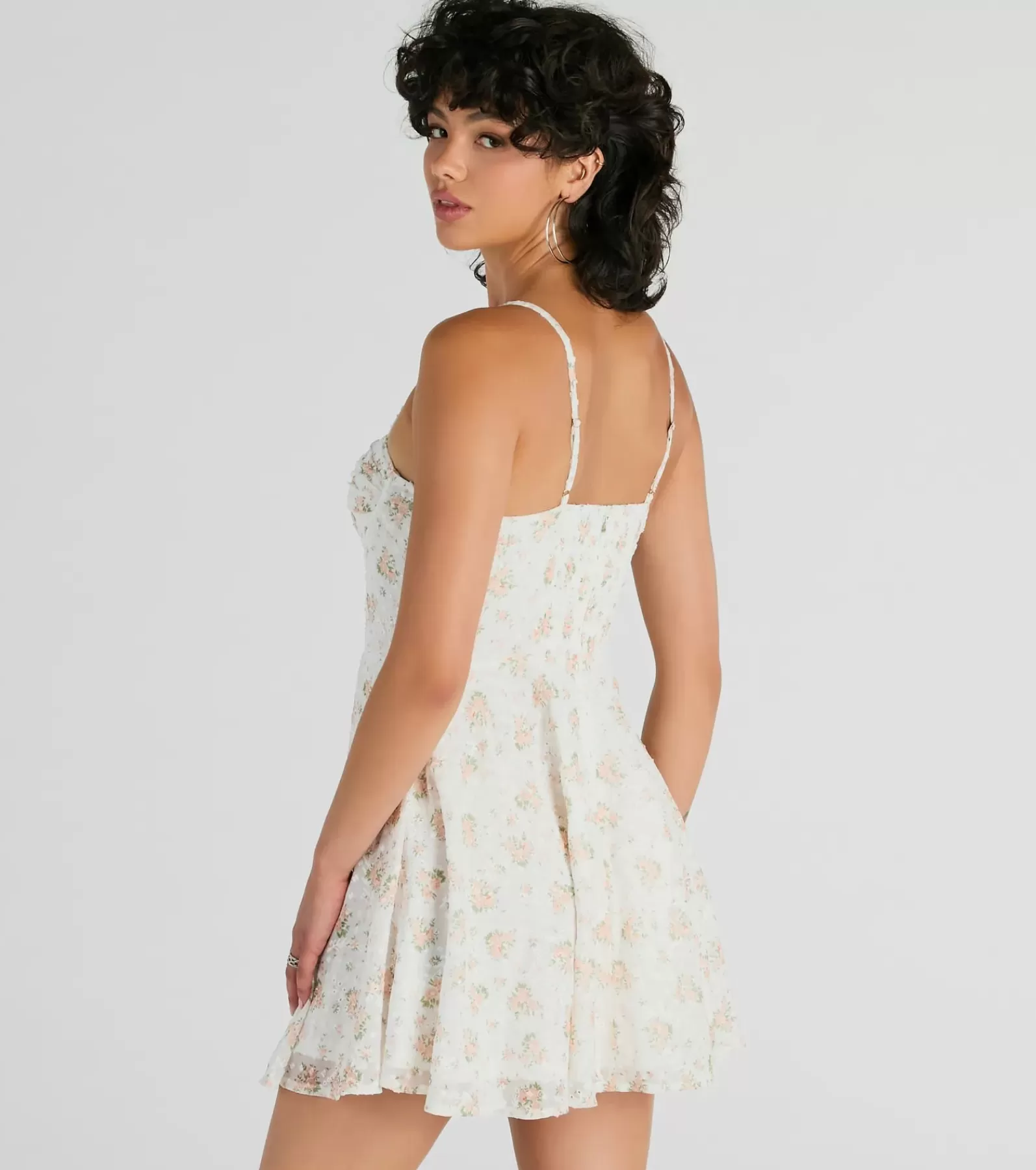 Windsor Skater Dresses | Sundresses*Breezy Chic Floral Embroidered Chiffon Skater Dress