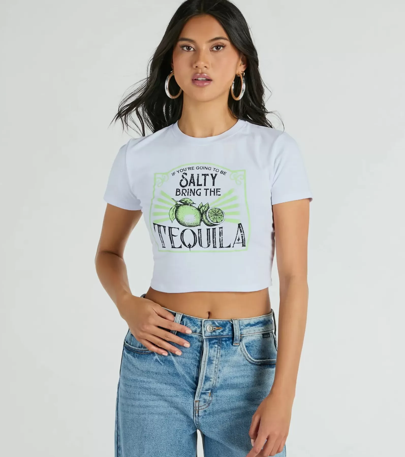 Windsor Going-Out Tops | Graphic Tees*Bring The Tequila Short Sleeve Crop Graphic Tee