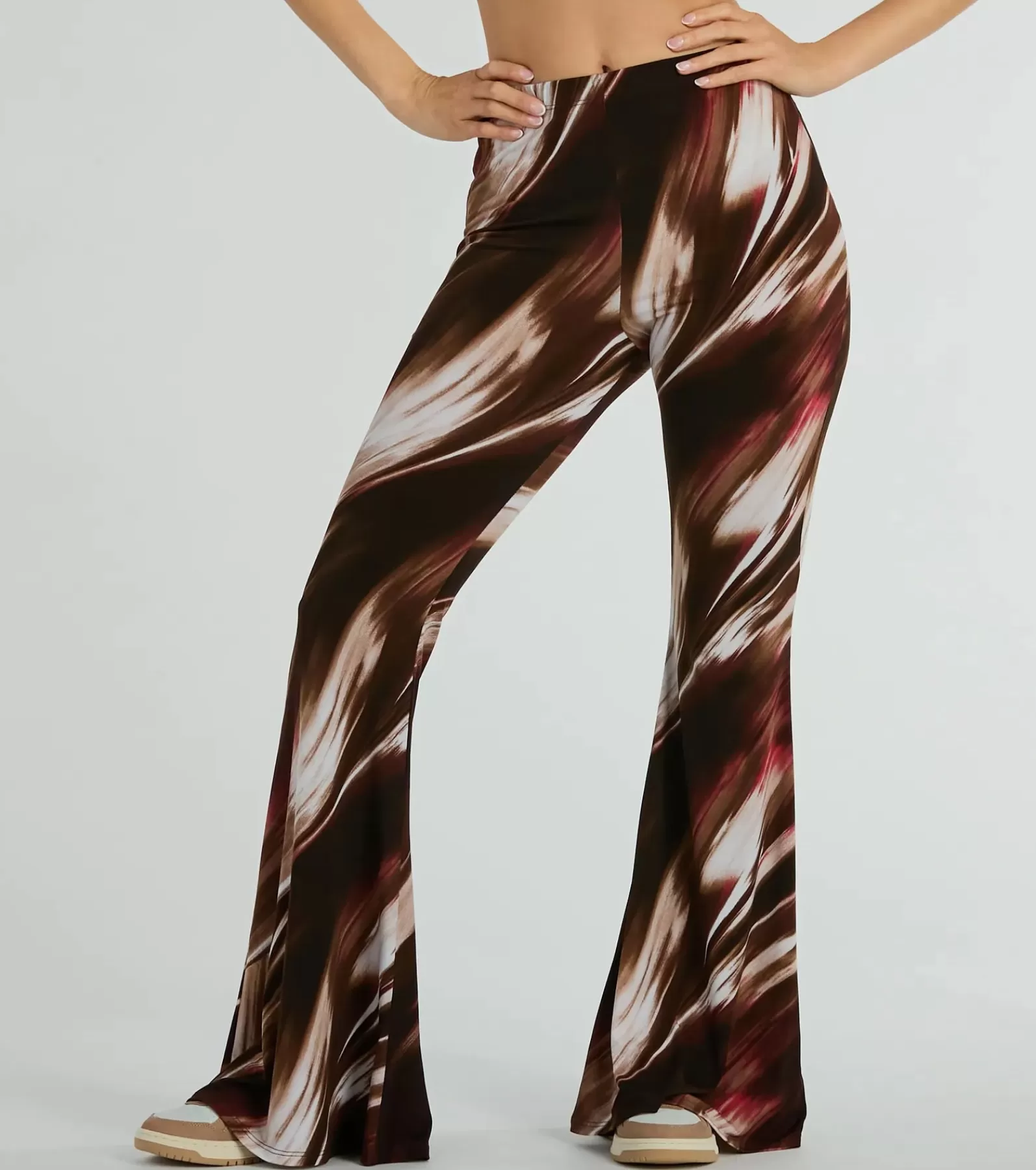 Windsor Flare Pants | Pants*Brush Stroke High-Rise Flare Pants