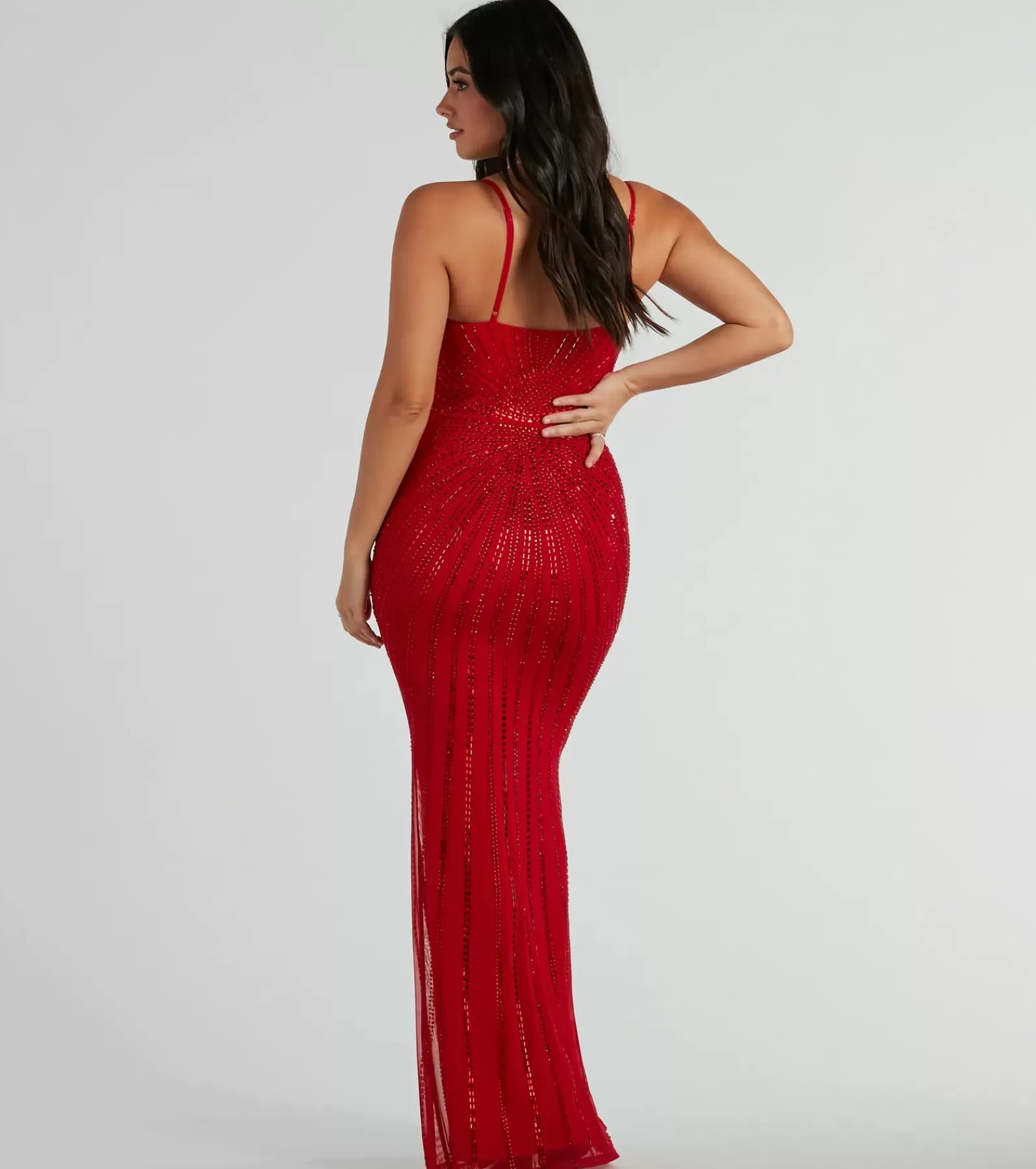 Windsor Long Dresses | Formal Dresses*Cameron V-Neck Rhinestone Slim Formal Dress