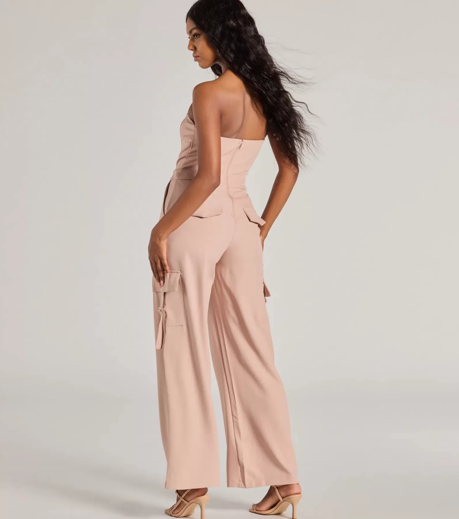 Windsor All Jumpsuits & Rompers | Cargo Pants*Casual And Chic Vibe Strapless Cargo Jumpsuit