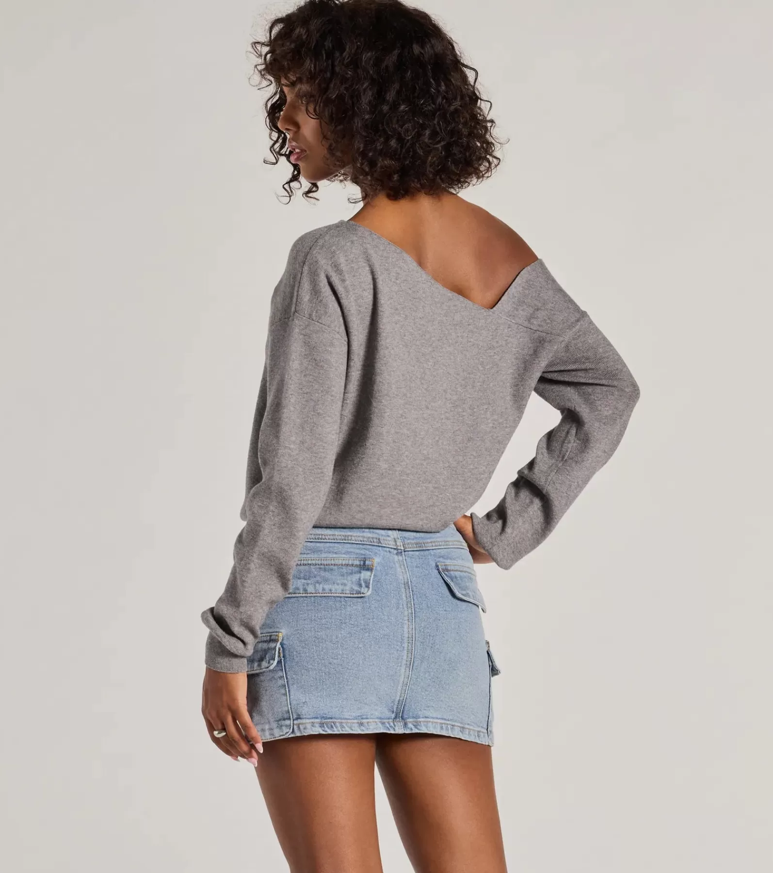 Windsor Off The Shoulder Tops | Sweaters & Cardigans*Casual Charm Asymmetrical Pullover Sweater