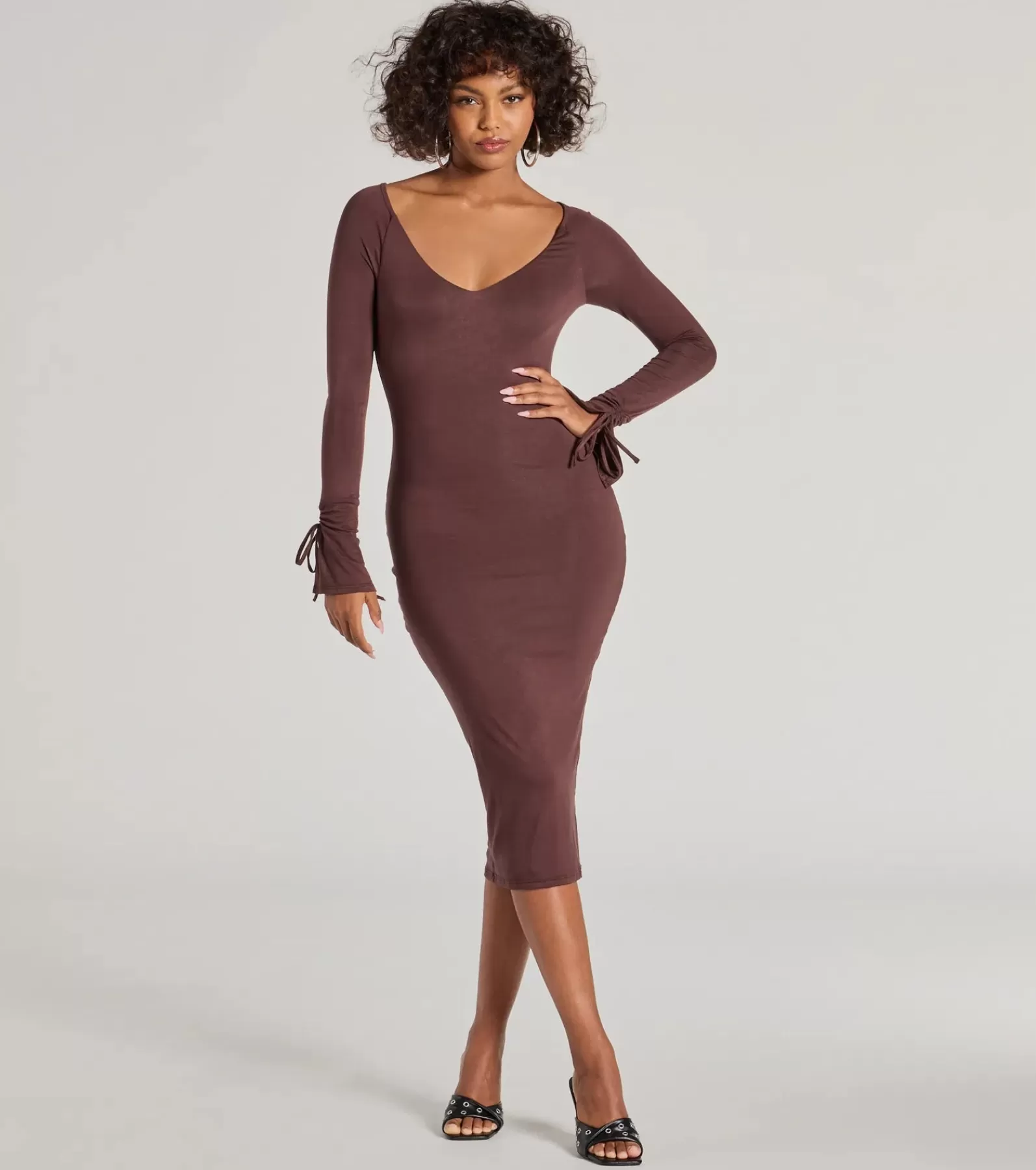 Windsor Midi Dresses | Casual Dresses*Casual Chic Icon Long Sleeve Knit Midi Dress