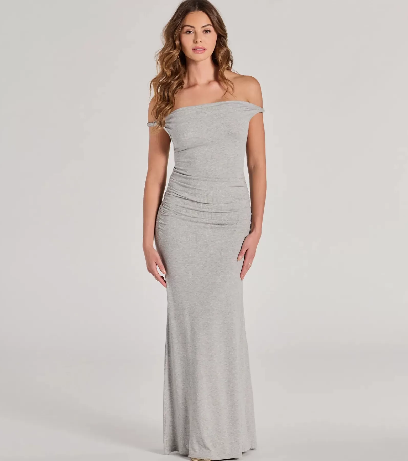 Windsor Maxi Dresses | Long Dresses*Casual Chic Ruched Ribbed Knit Maxi Dress