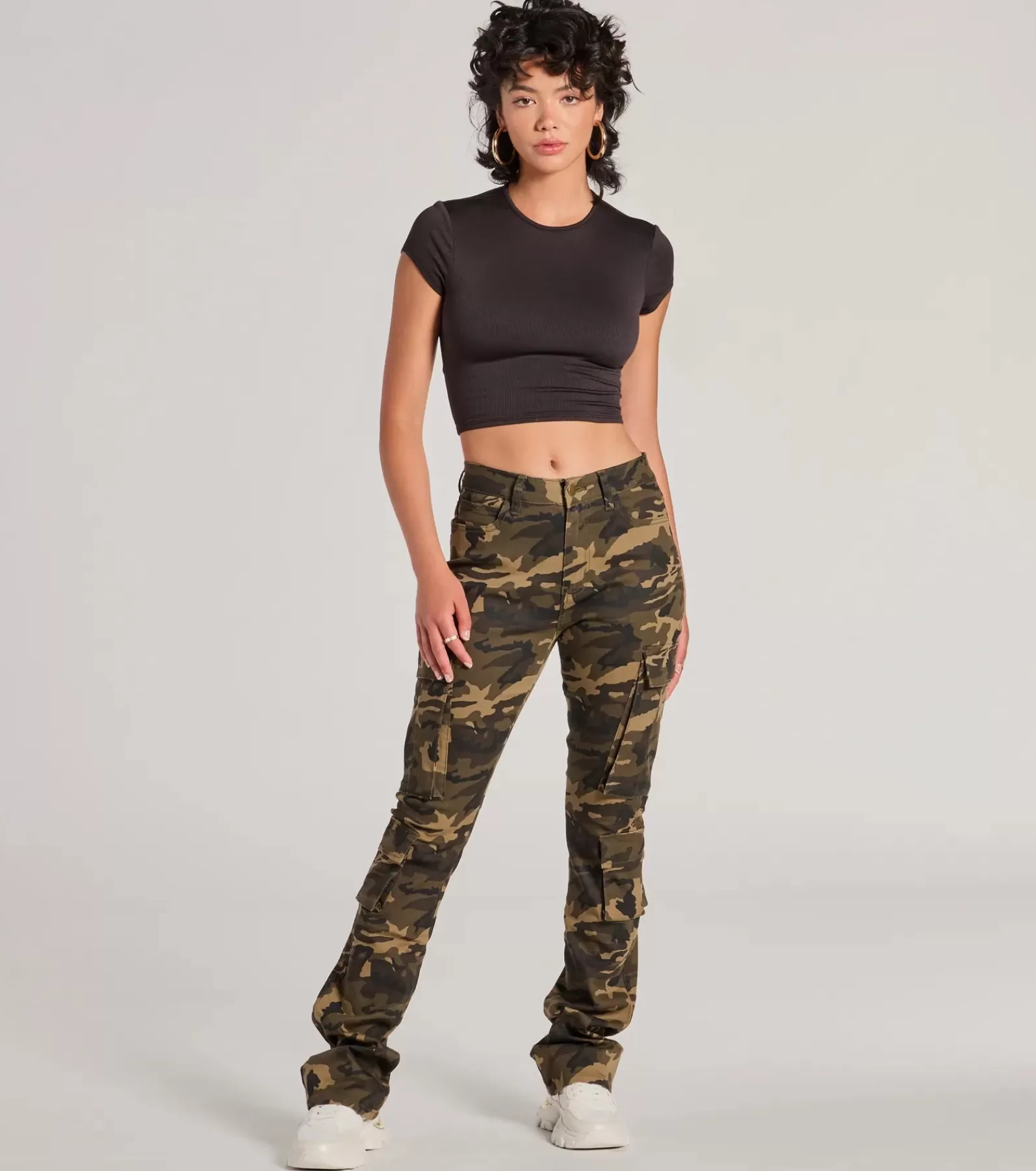 Windsor Cargo Pants | Pants*Casual Vibe Camo Cargo Bootcut Pants