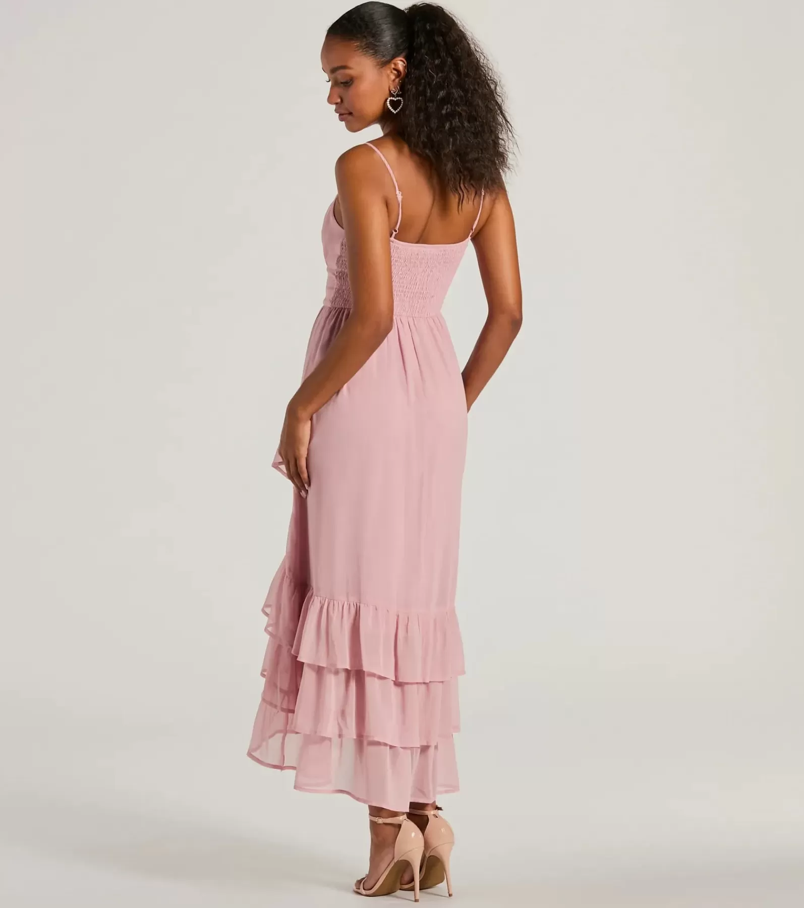 Windsor Midi Dresses | Sundresses*Cause For Celebration V-Neck Ruffle Chiffon Midi Dress