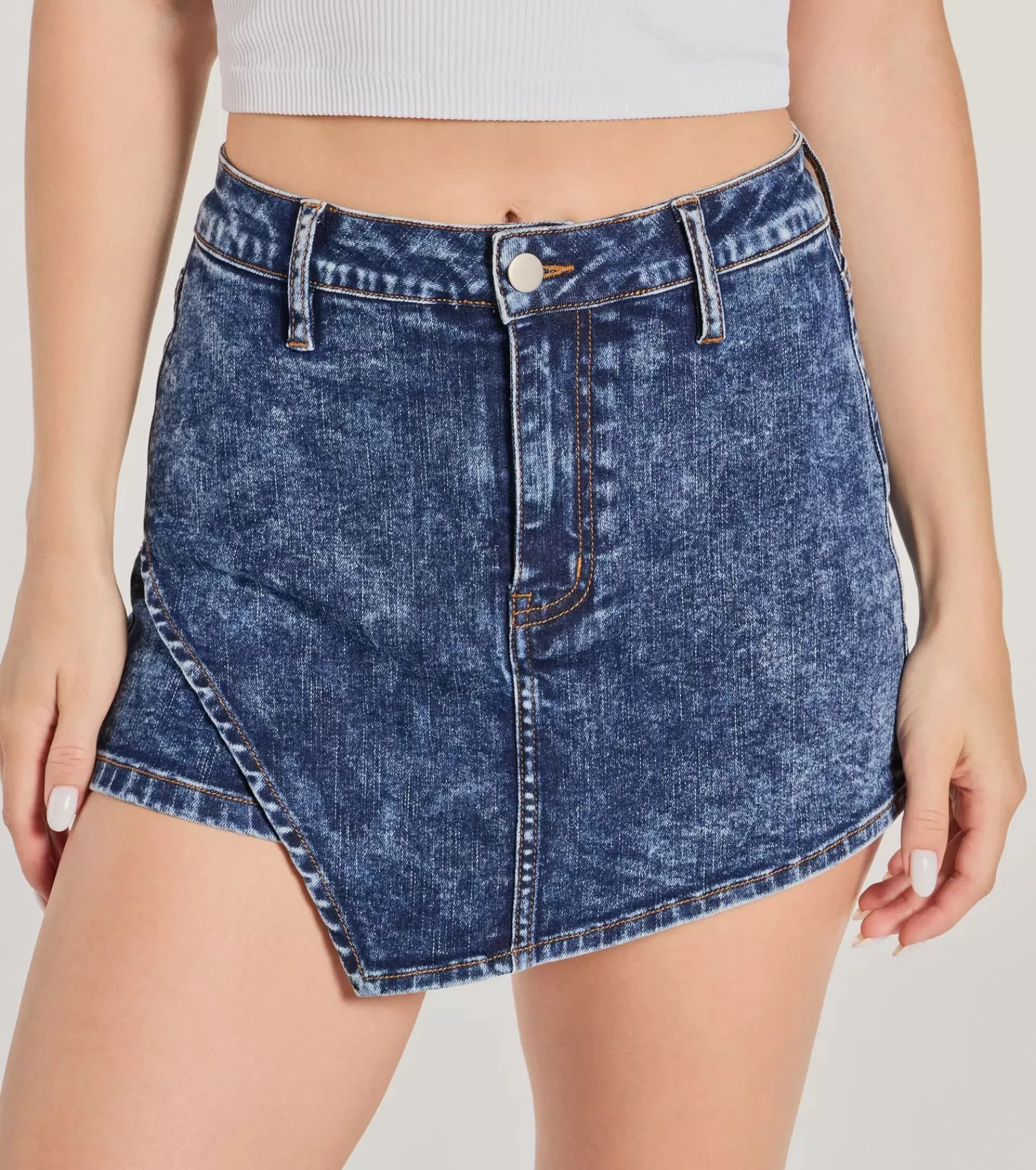 Windsor Jean Shorts | Shorts*Center Stage High-Rise Acid Denim Skort