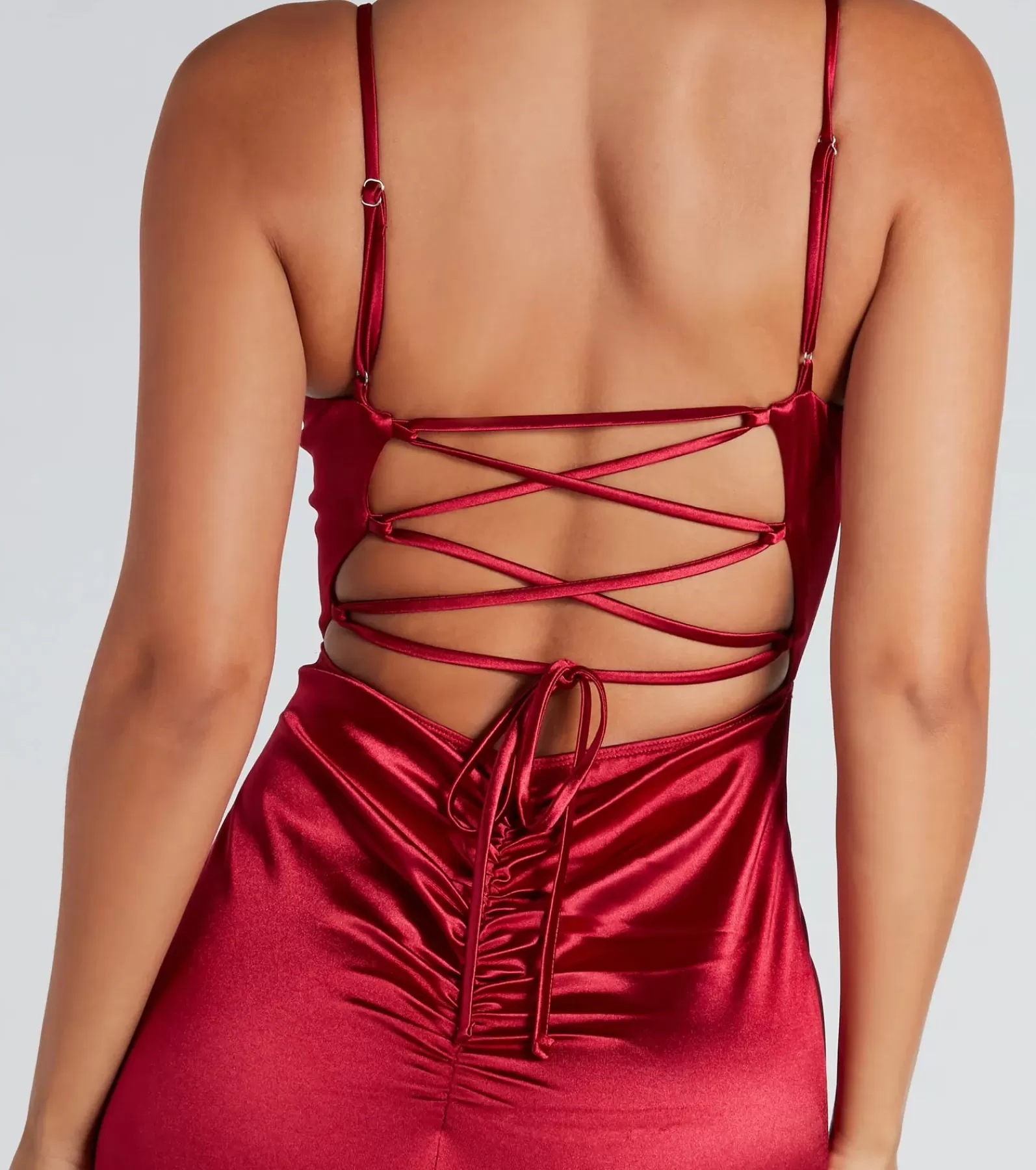 Windsor Bridal Shower | Midi Dresses*Chantel Formal Satin Corset Lace-Up Midi Dress