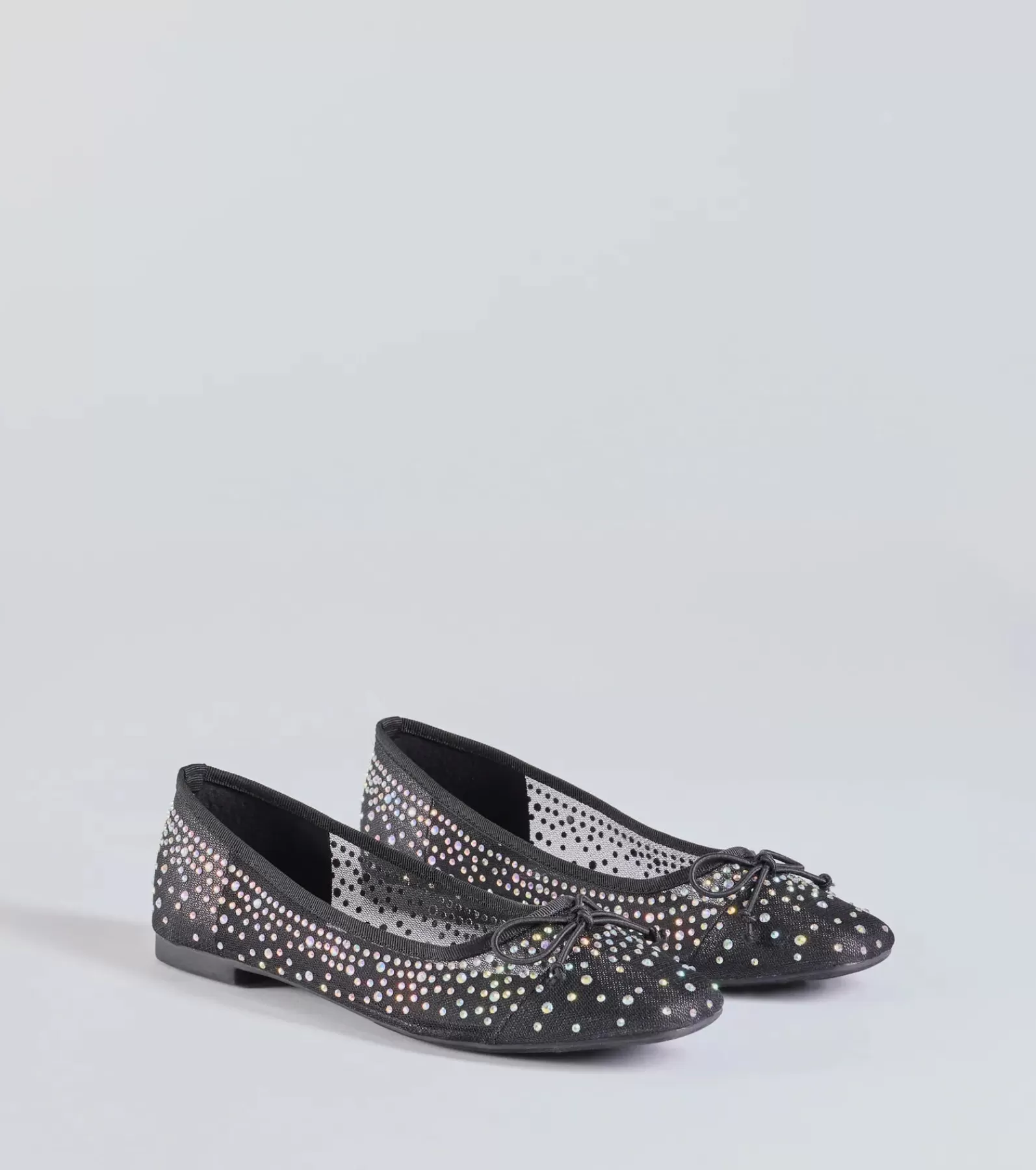 Windsor Flats & Sneakers*Chic Charm Rhinestone Bow Ballet Flats