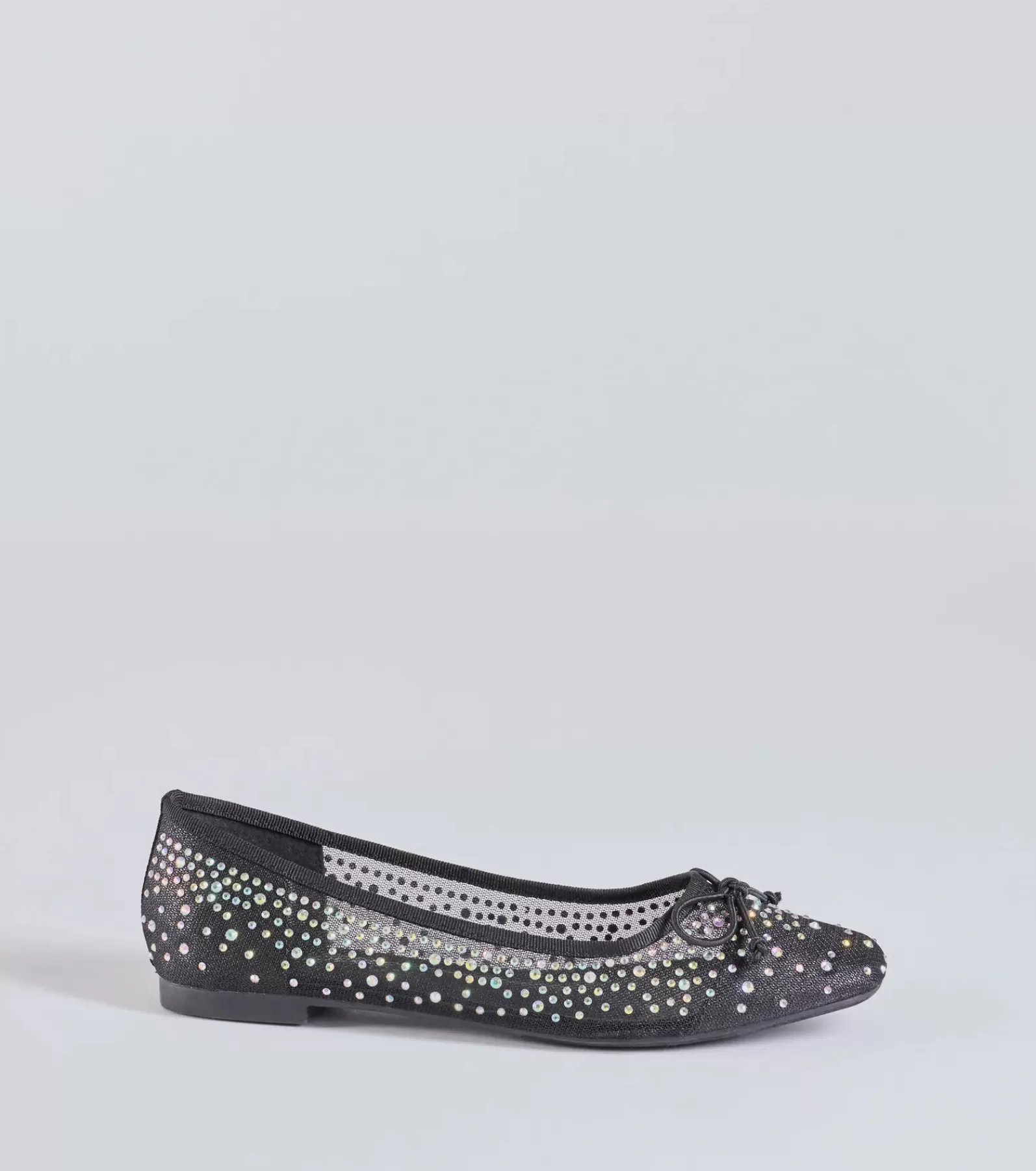 Windsor Flats & Sneakers*Chic Charm Rhinestone Bow Ballet Flats