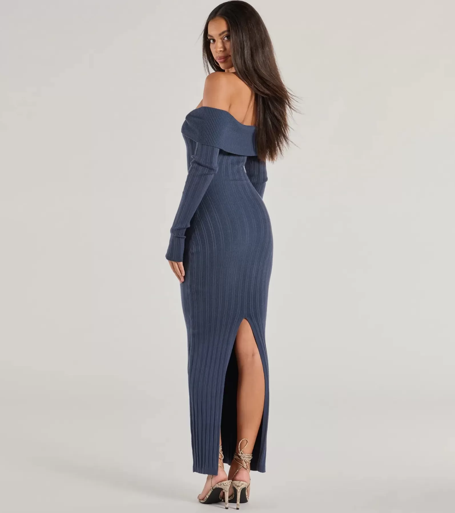 Windsor Maxi Dresses | Long Dresses*Chic Choice Knit Off-The-Shoulder Maxi Dress