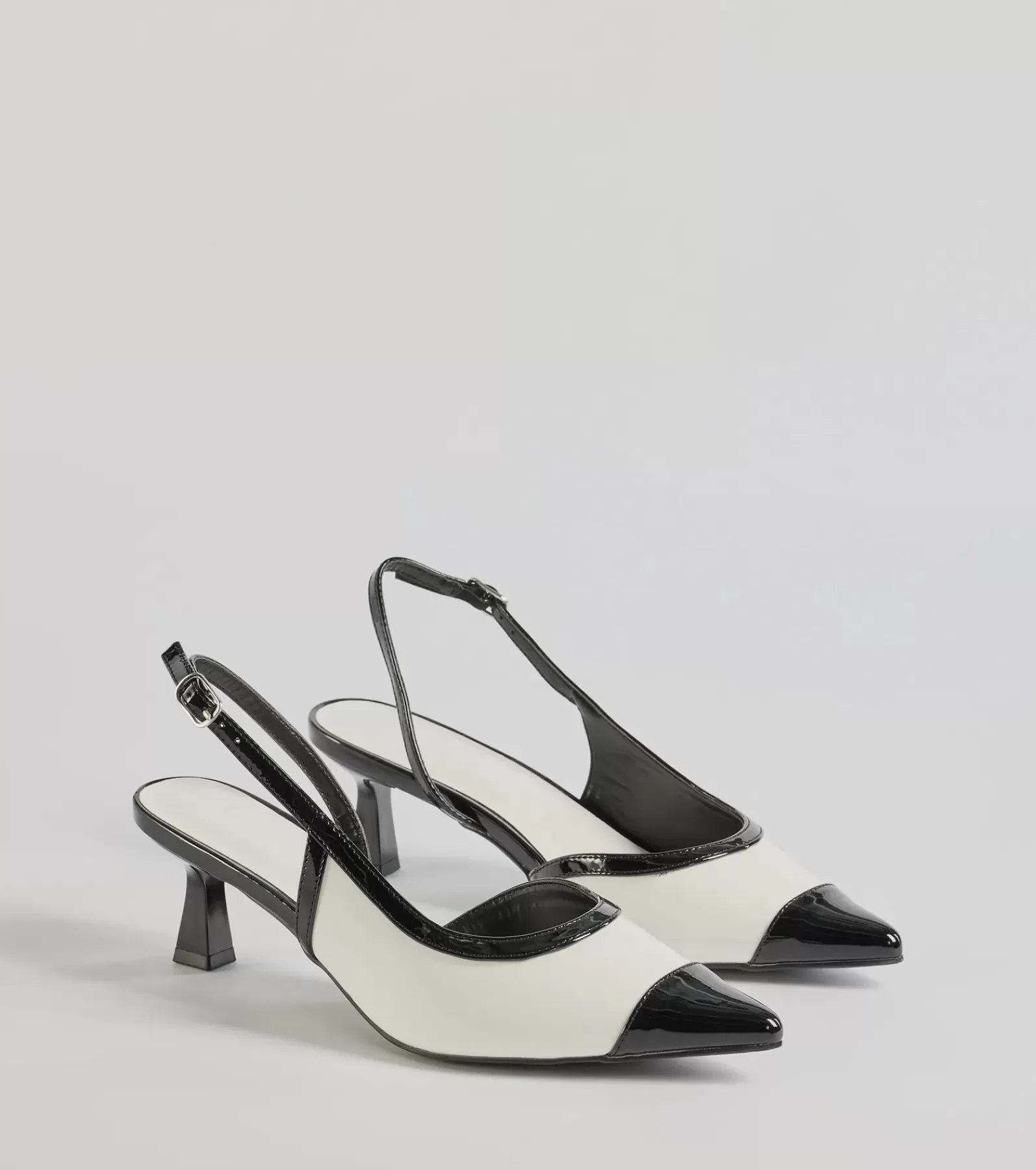 Windsor Heels*Chic Icon Sling-Back Kitten Heel Pumps