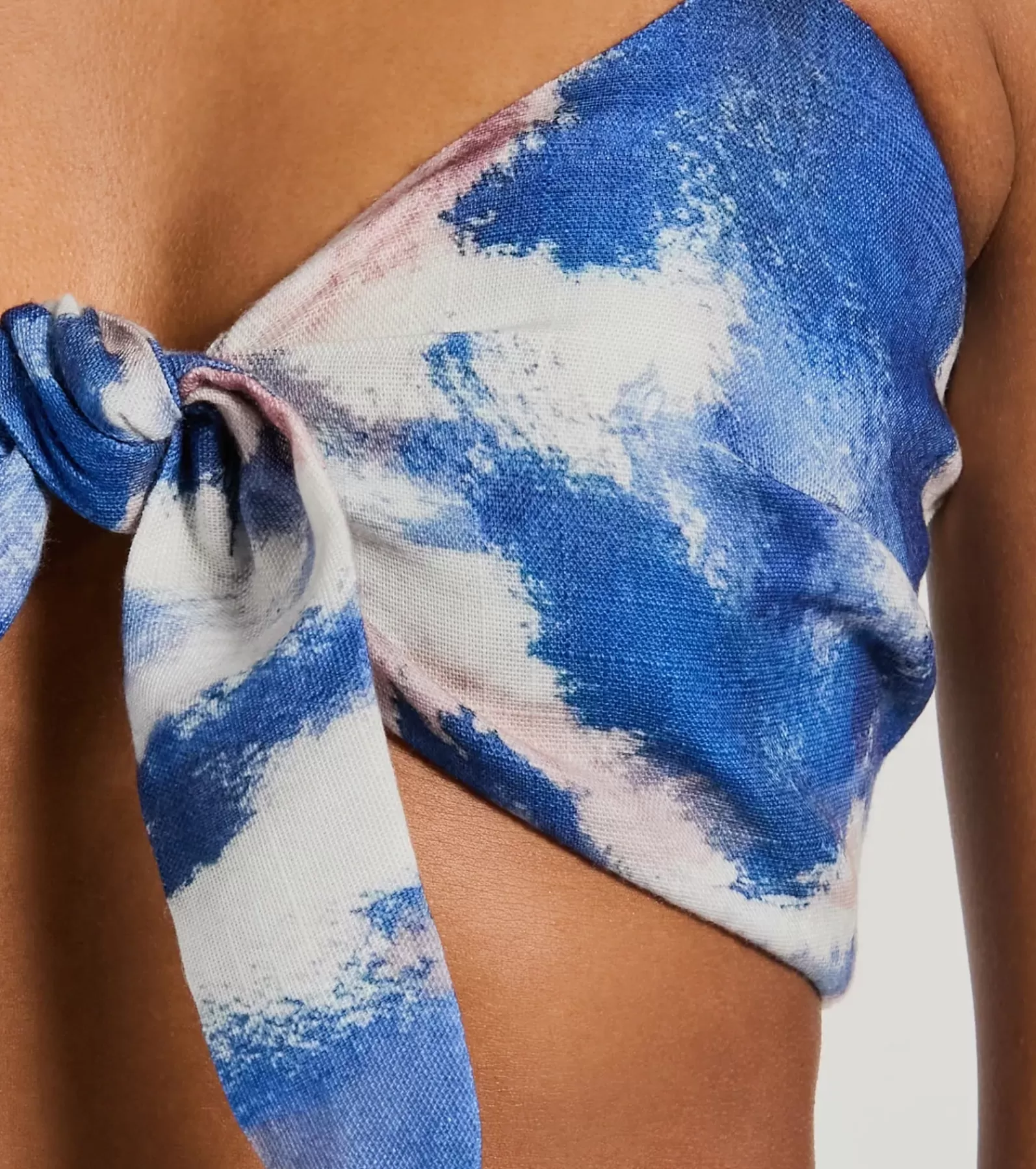 Windsor All Matching Sets | Tie Front Tops*Chic Muse Watercolor Tie-Front Crop Top