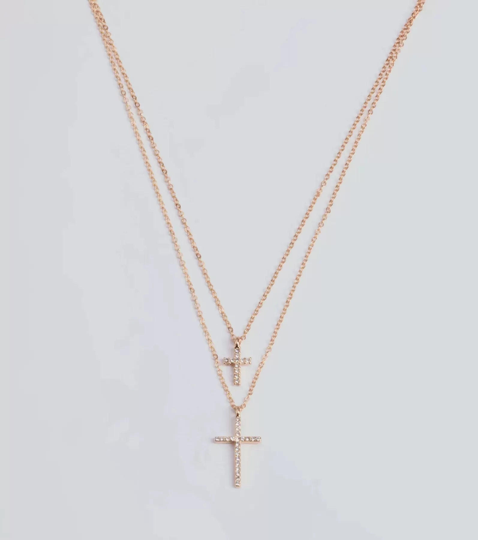 Windsor Necklaces & Chokers*Chic Rhinestone Cross Charm Layered Necklace