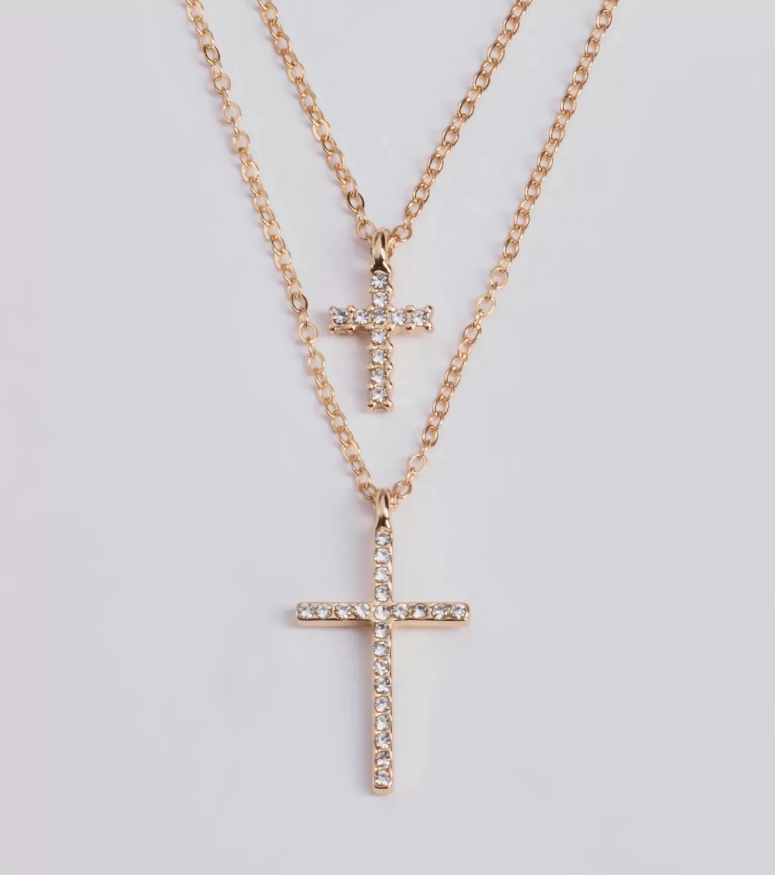 Windsor Necklaces & Chokers*Chic Rhinestone Cross Charm Layered Necklace