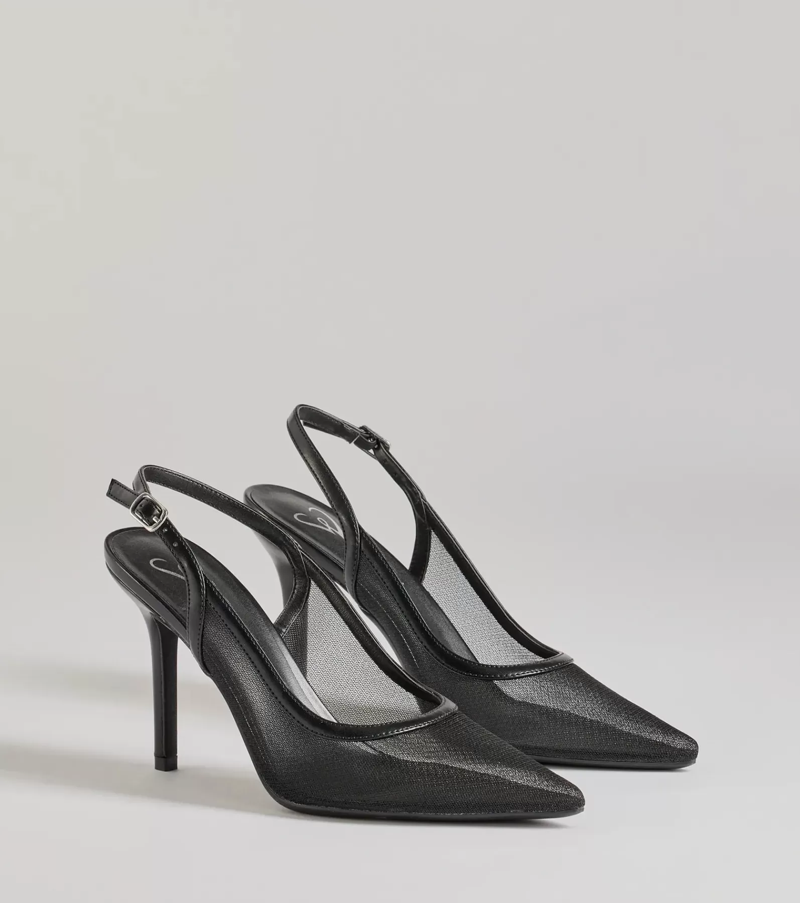 Windsor Stilettos | Heels*Chic Sheer Mesh Sling-Back Stiletto Pumps