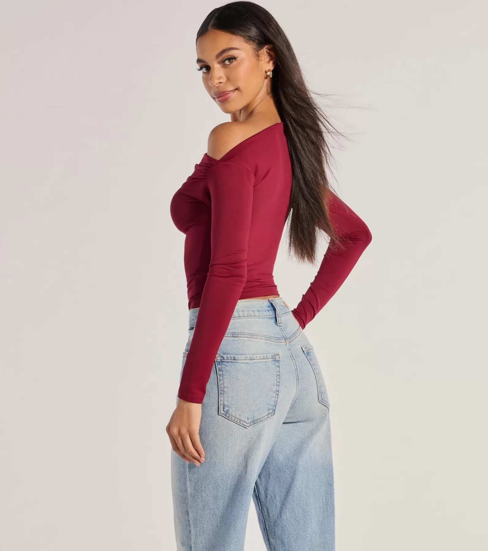 Windsor Basic Tops | Off The Shoulder Tops*Chic Showstopper Off-The-Shoulder Top