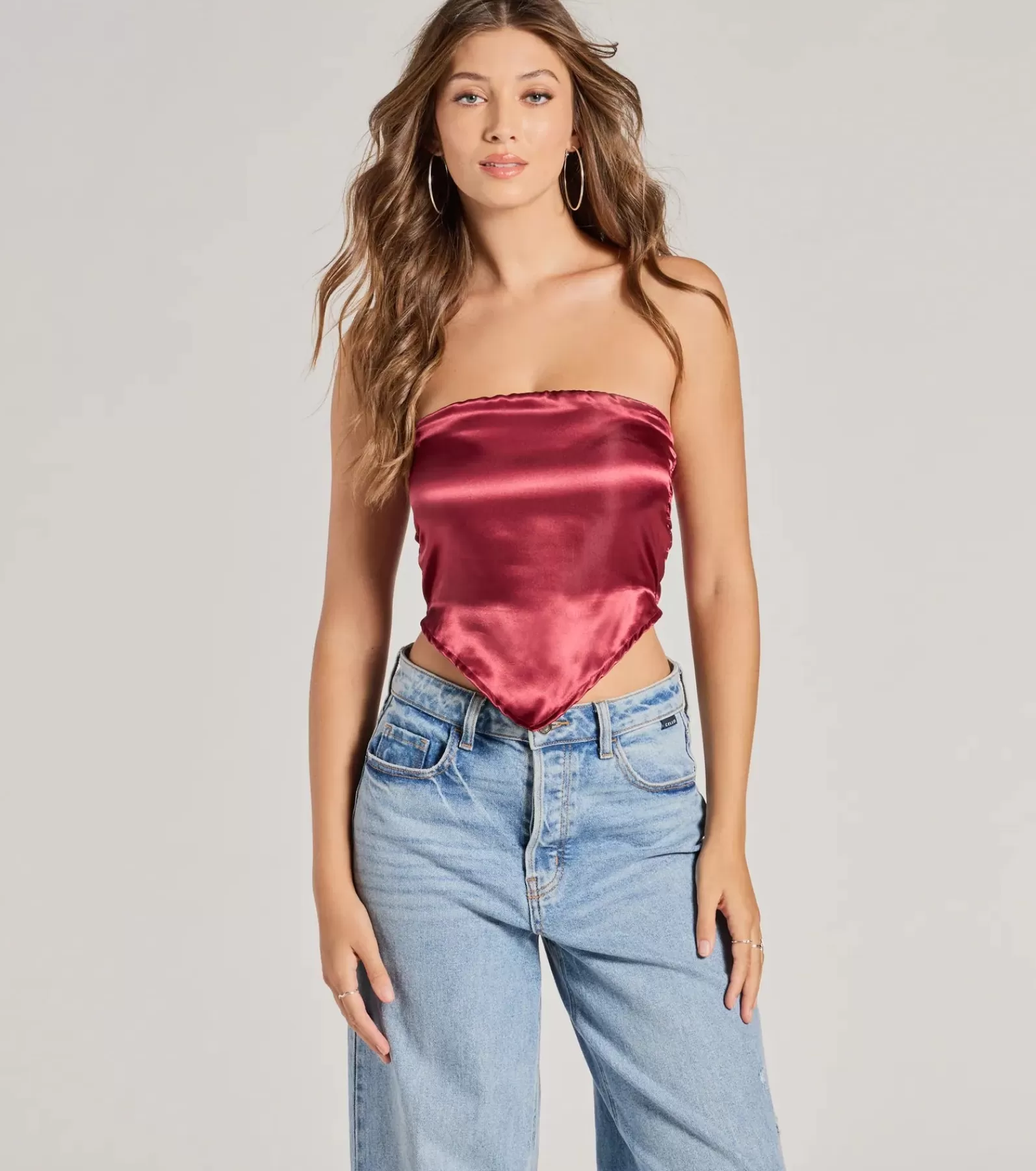 Windsor Going-Out Tops | Crop Tops*Chic Style Satin Cropped Tube Top