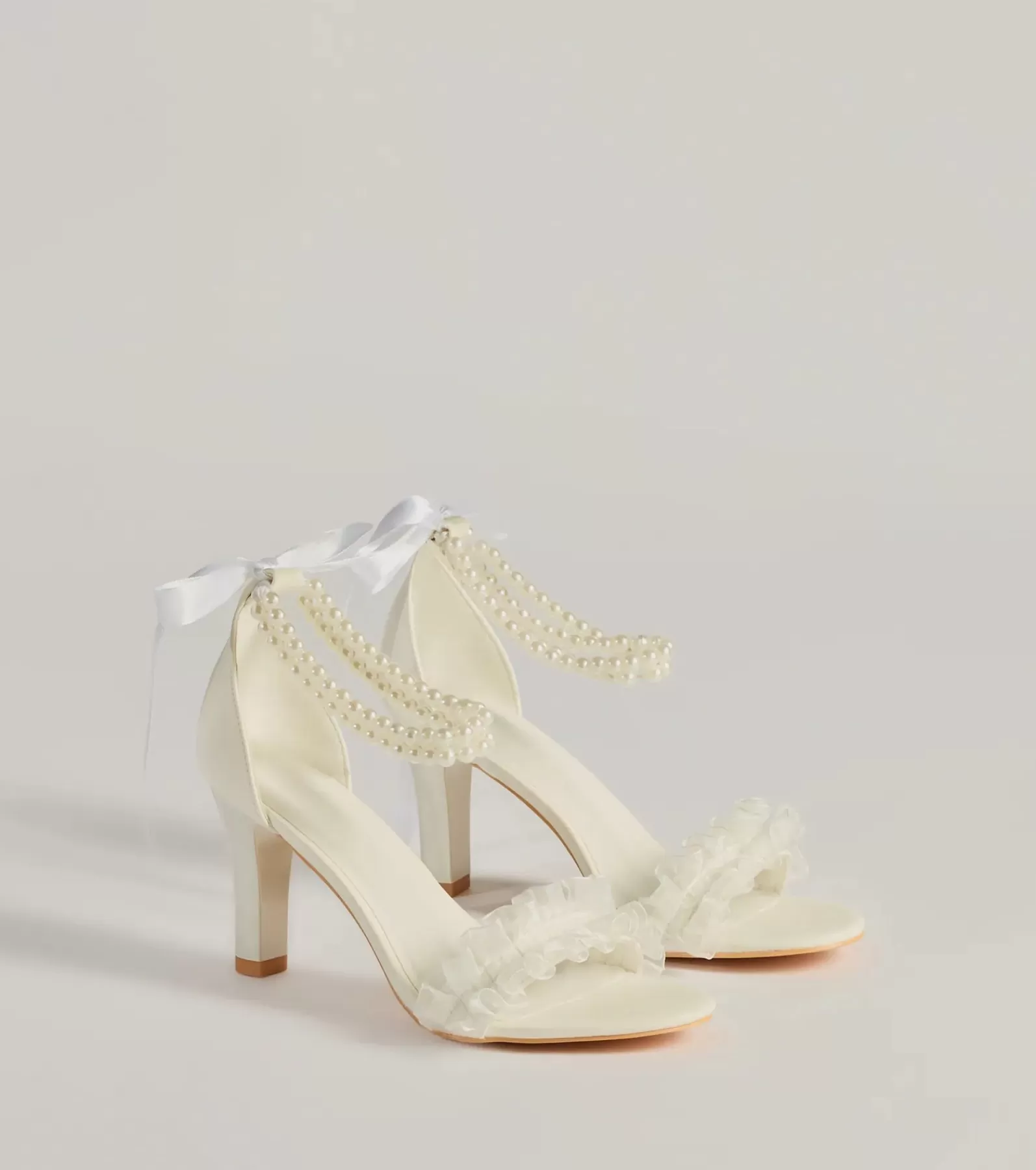 Windsor Stilettos | Heels*Chic Touch Pearl Strap Bow Stiletto Heels