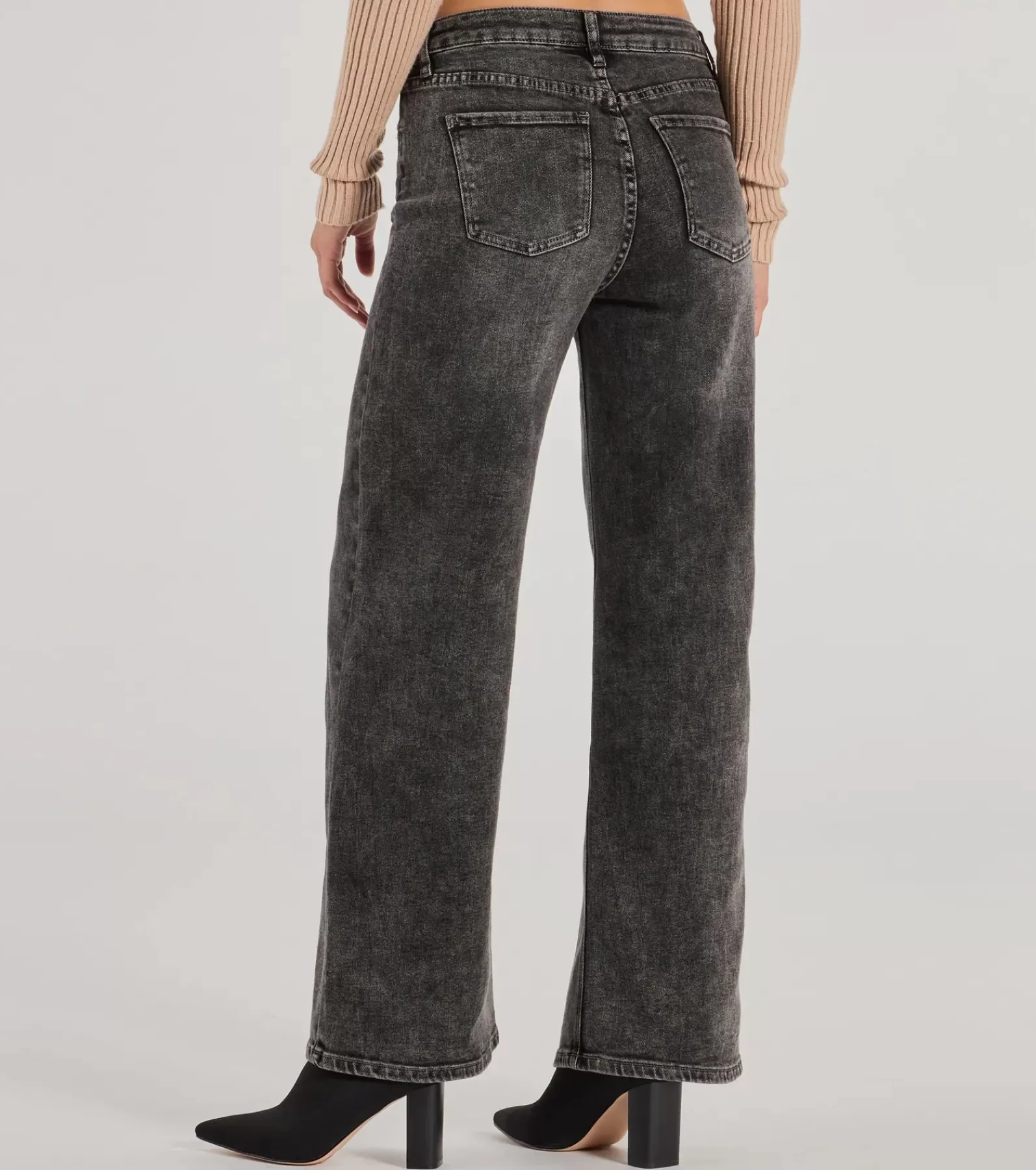 Windsor Black Pants | Pants*Chic Wonder Mid-Rise Wide-Leg Denim Jeans