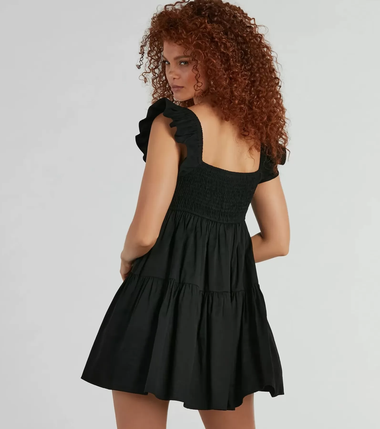 Windsor Skater Dresses | Sundresses*City Of Love V-Neck Ruffle Babydoll Dress