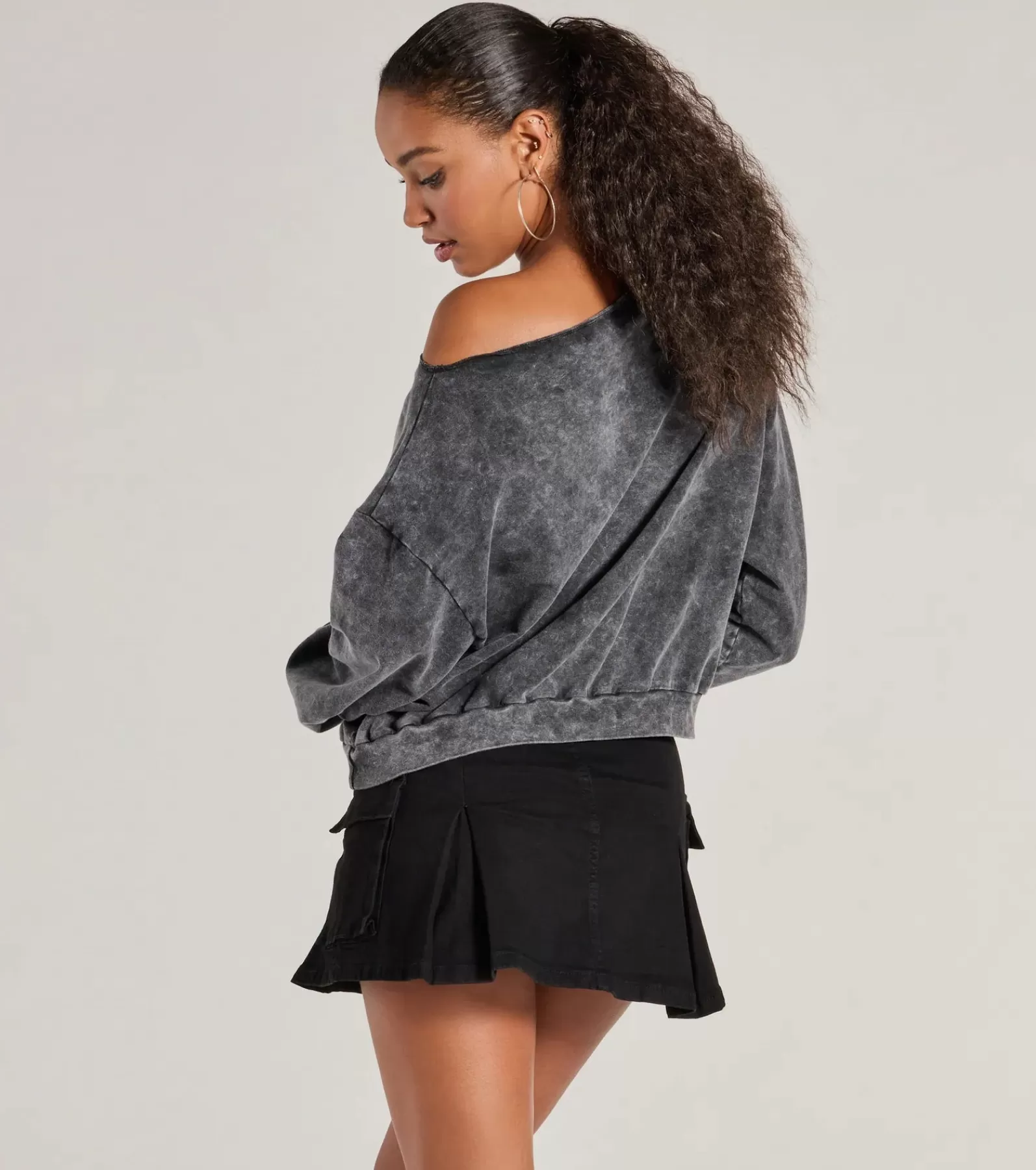 Windsor Off The Shoulder Tops | Sweaters & Cardigans*Comfy Vibes Only Washed Knit Pullover Top