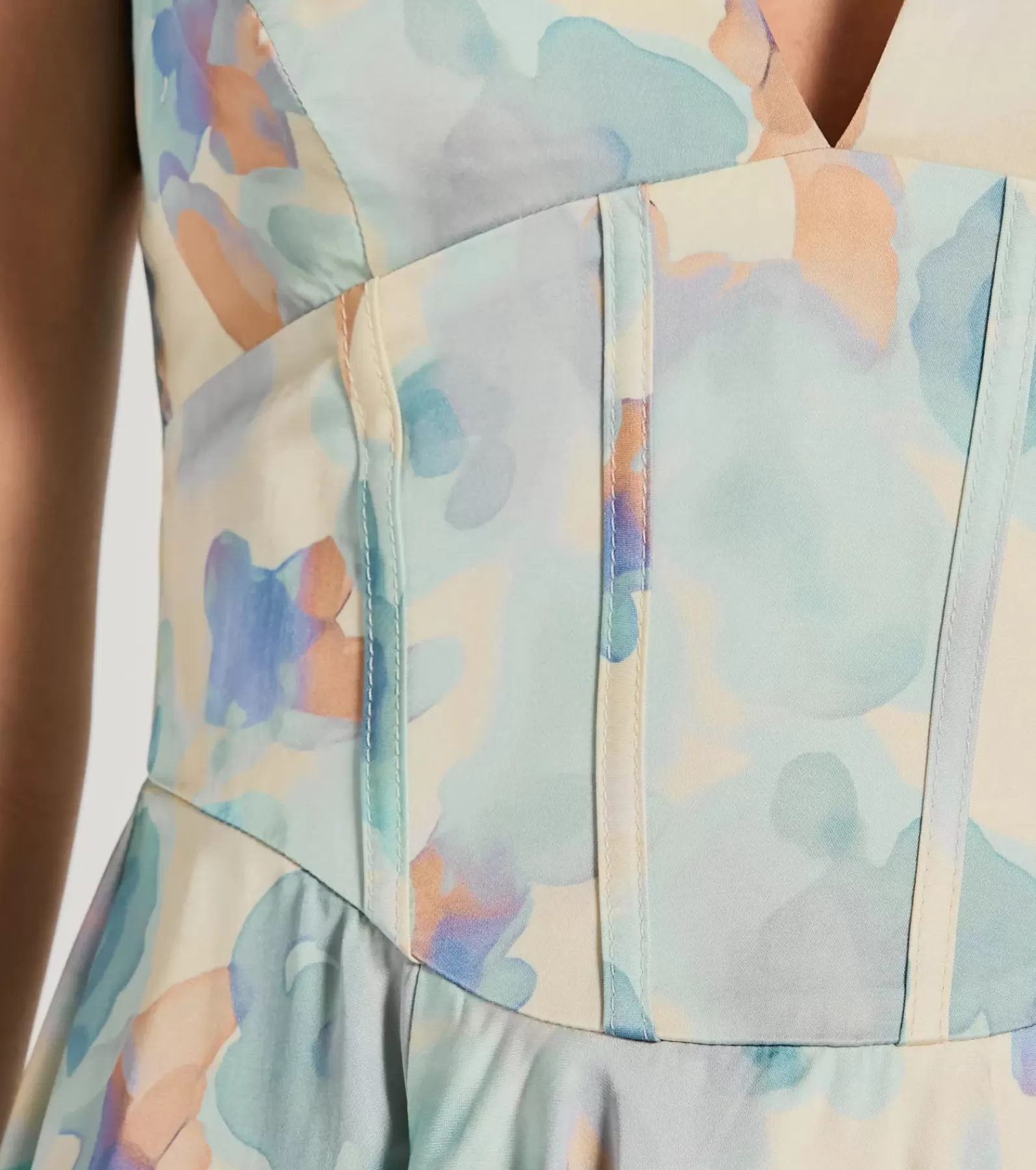 Windsor Skater Dresses | Corset Dresses*Constant Sensation V-Neck Corset Satin Skater Dress