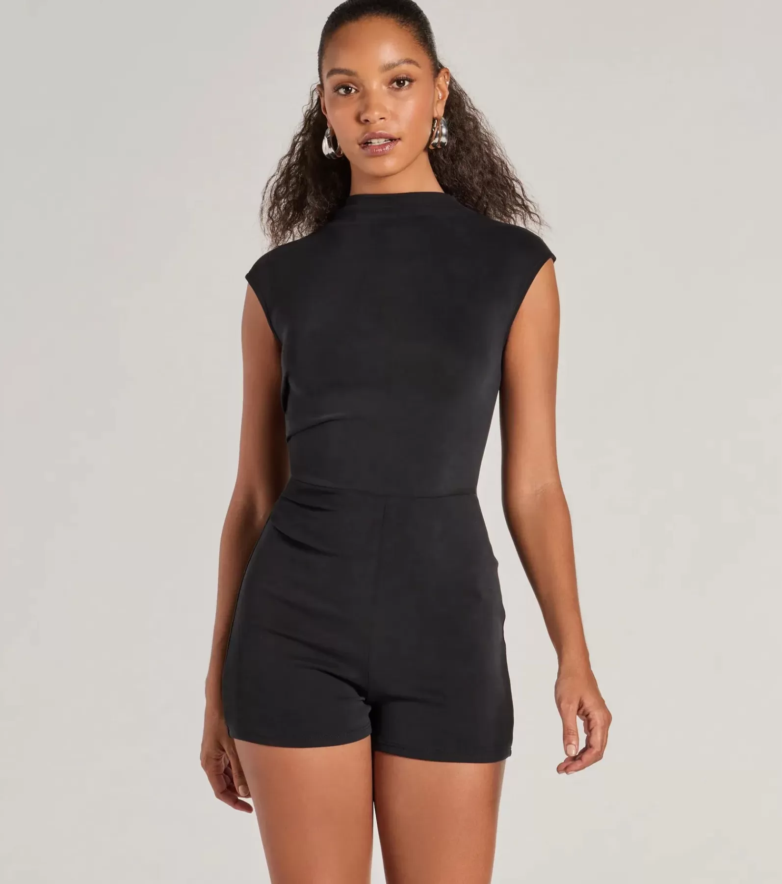 Windsor All Jumpsuits & Rompers | Shorts*Cool Girl Style Mock Neck Knit Romper