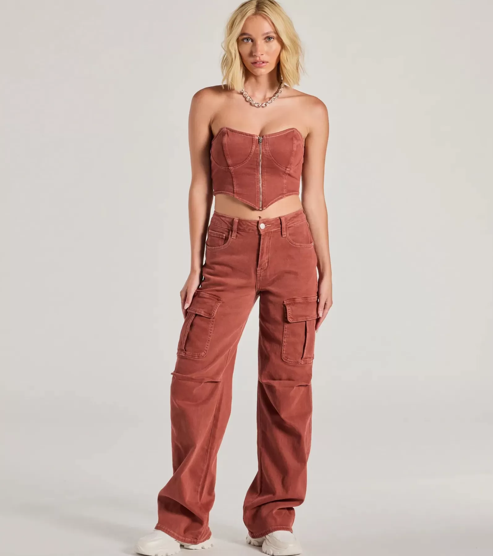 Windsor Cargo Pants | Pants*Cool Girl Vibes High Rise Cargo Denim Pants