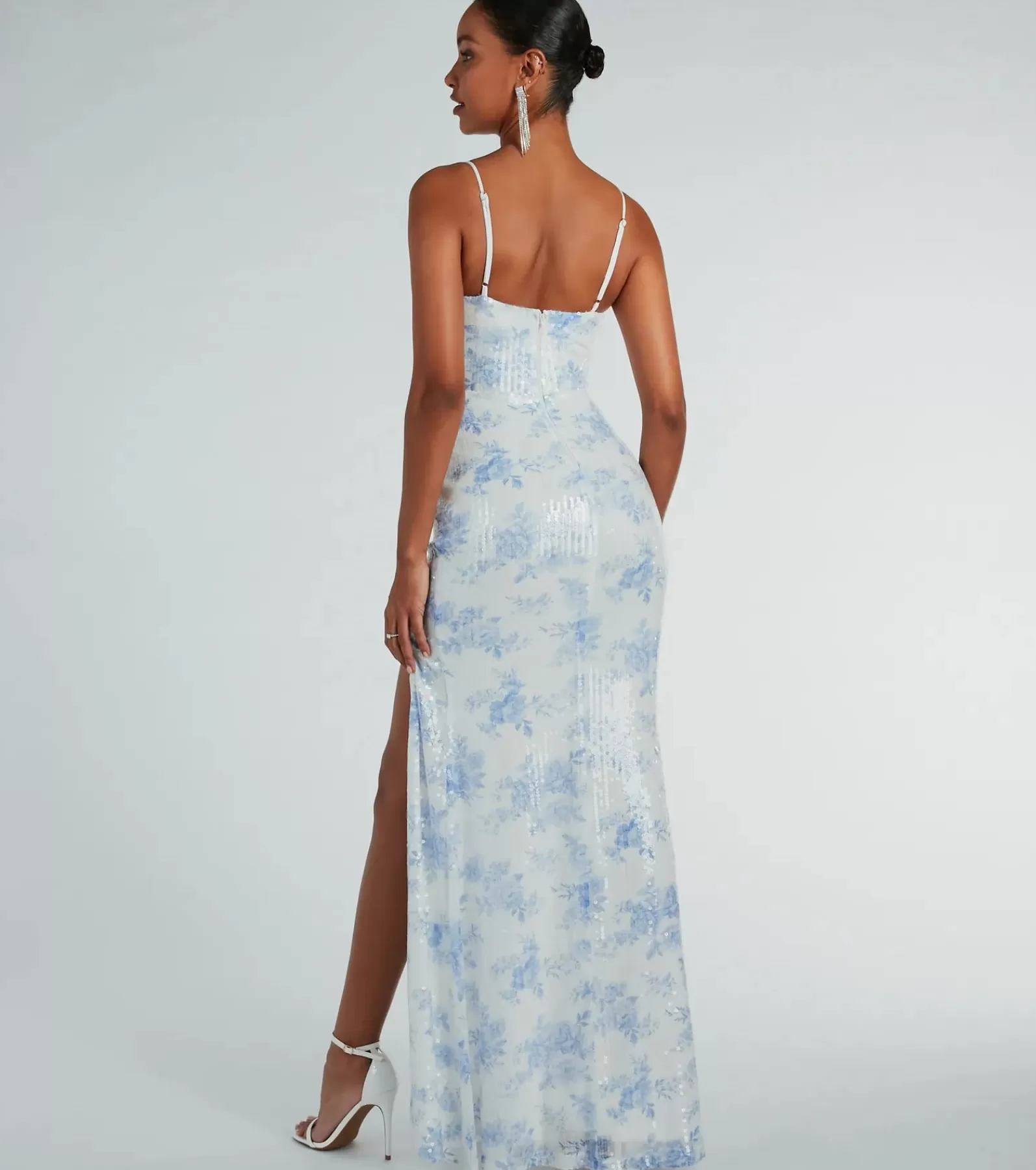 Windsor Rehearsal | Corset Dresses*Corrine Corset A-Line Floral Sequin Formal Dress