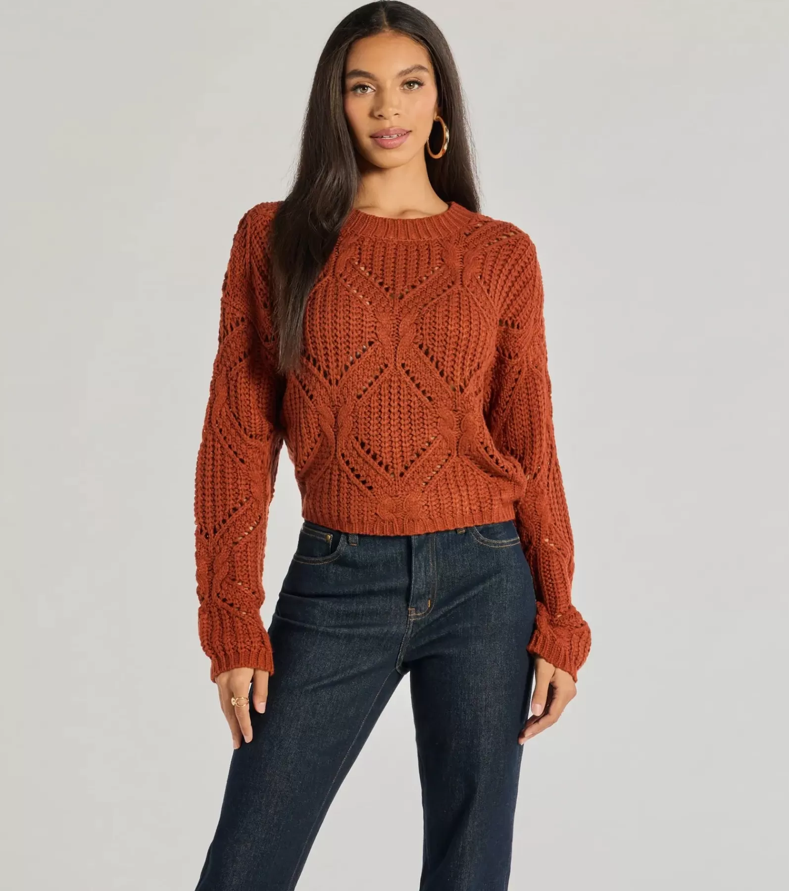 Windsor Sweaters & Cardigans | Long Sleeve Tops*Cozy Mood Cable Knit Pullover Sweater