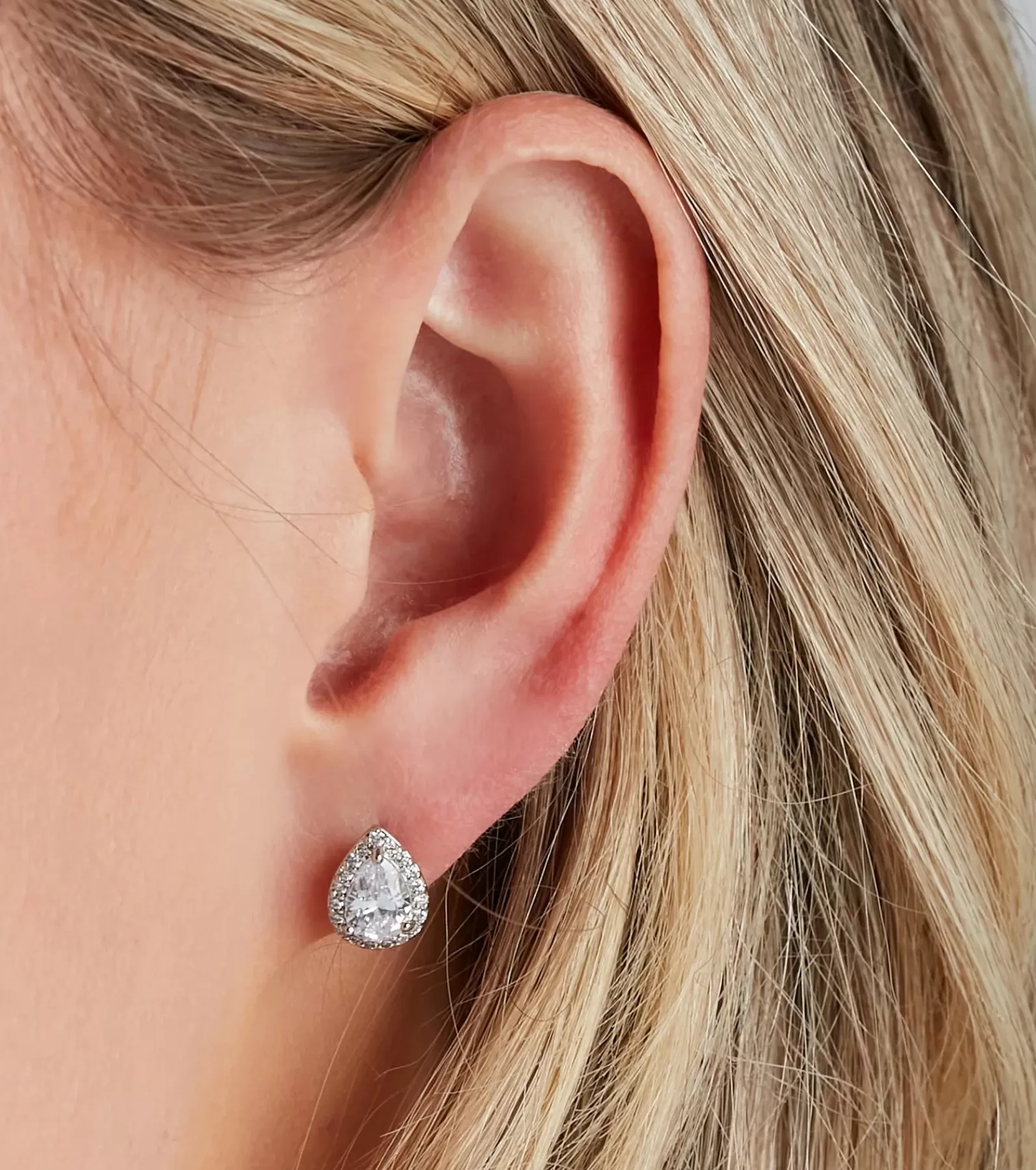 Windsor Necklaces & Chokers | Earrings*Cubic Zirconia Teardrop Necklace And Studs