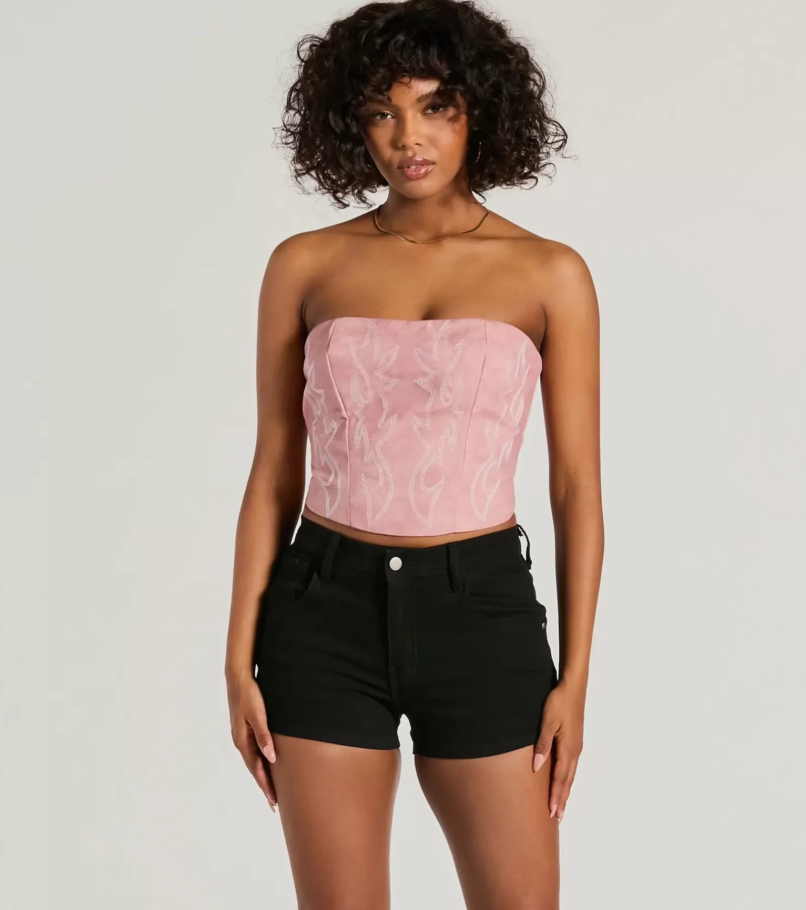 Windsor Going-Out Tops | Corset & Bustier Tops*Cute Country Look Western Faux Leather Corset Top